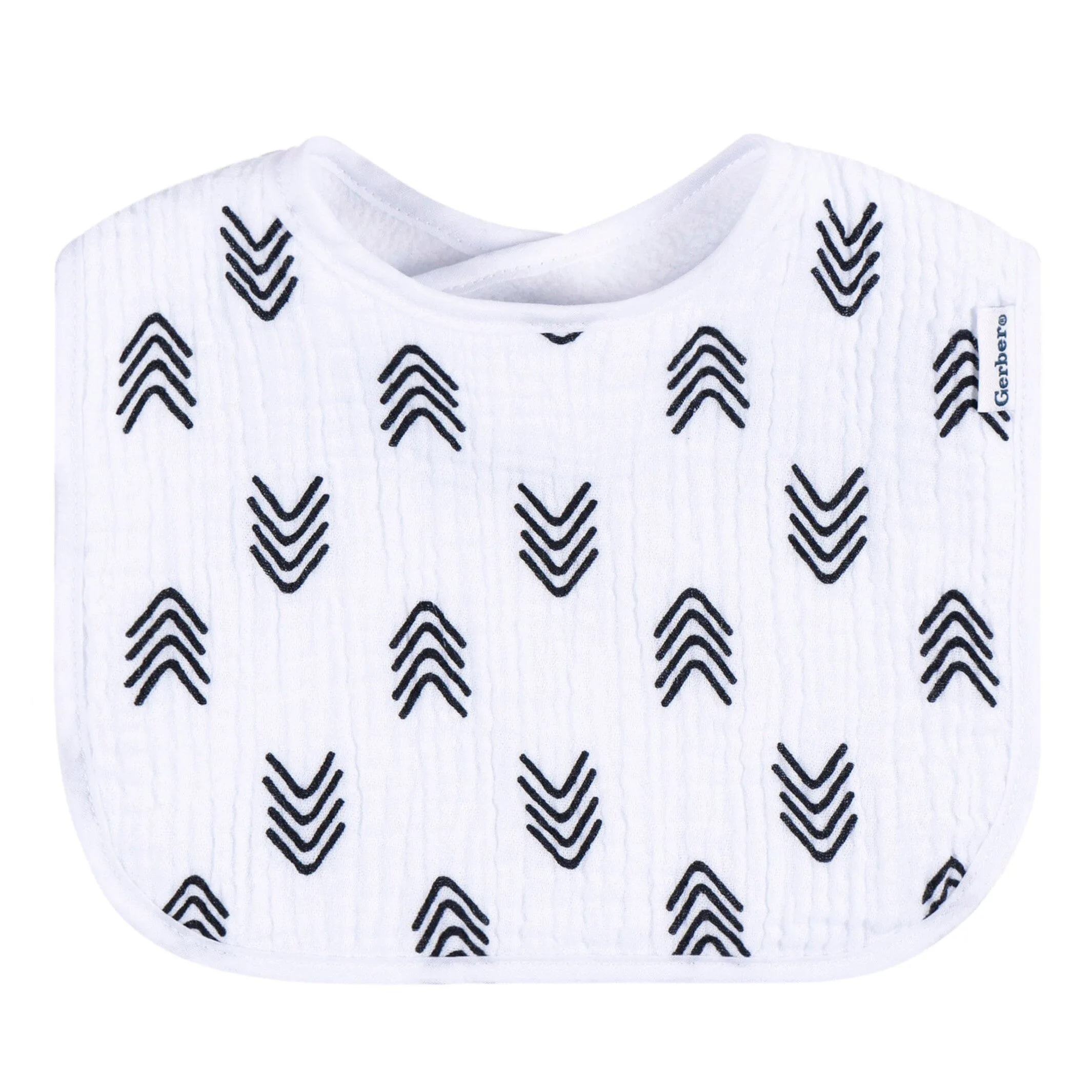 8-Pack Baby Neutral Black & White Muslin Drooling  Bibs Gerber Childrenswea