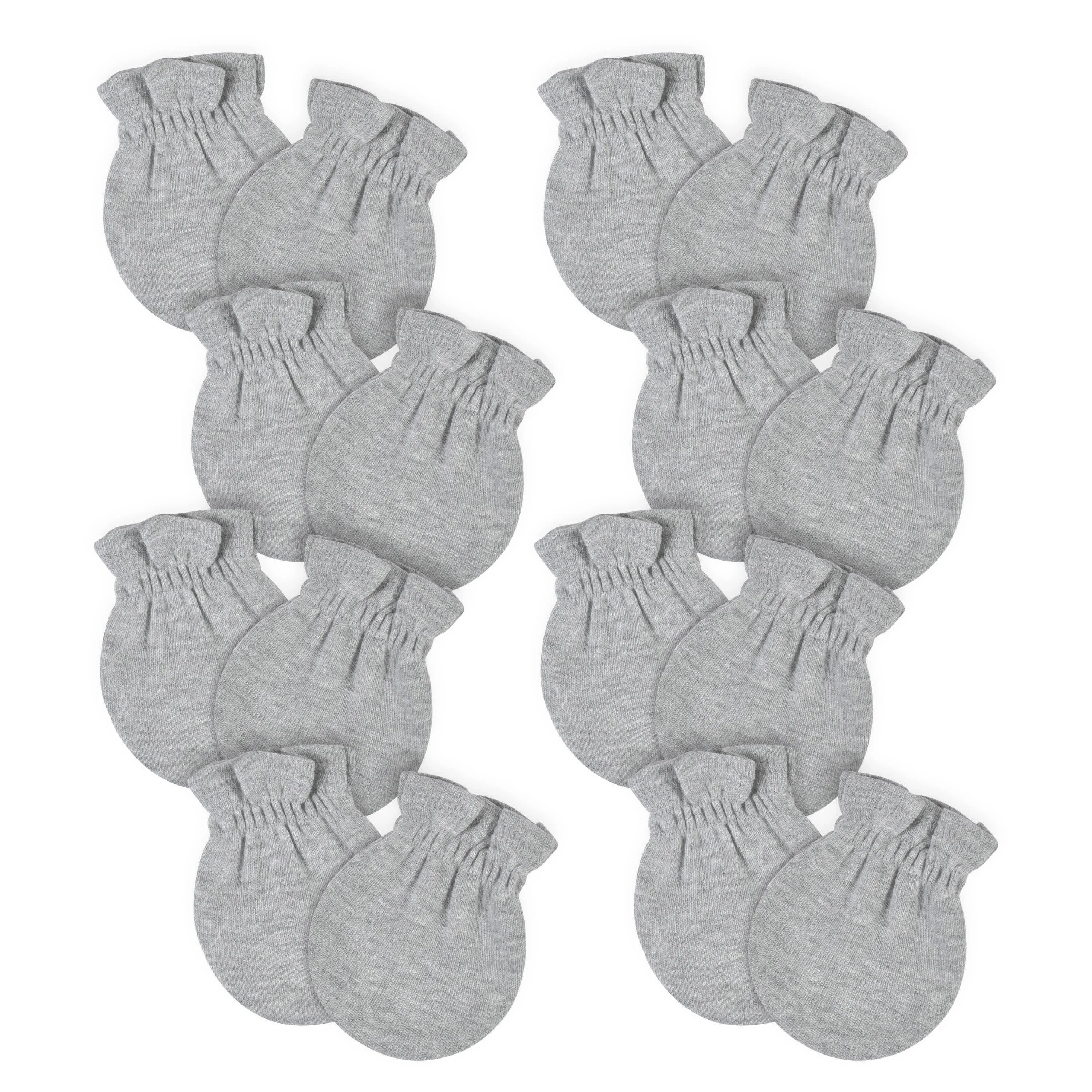 8-Pack Baby Neutral Gray Heather No Scratch Mittens Gerber Childrenswea