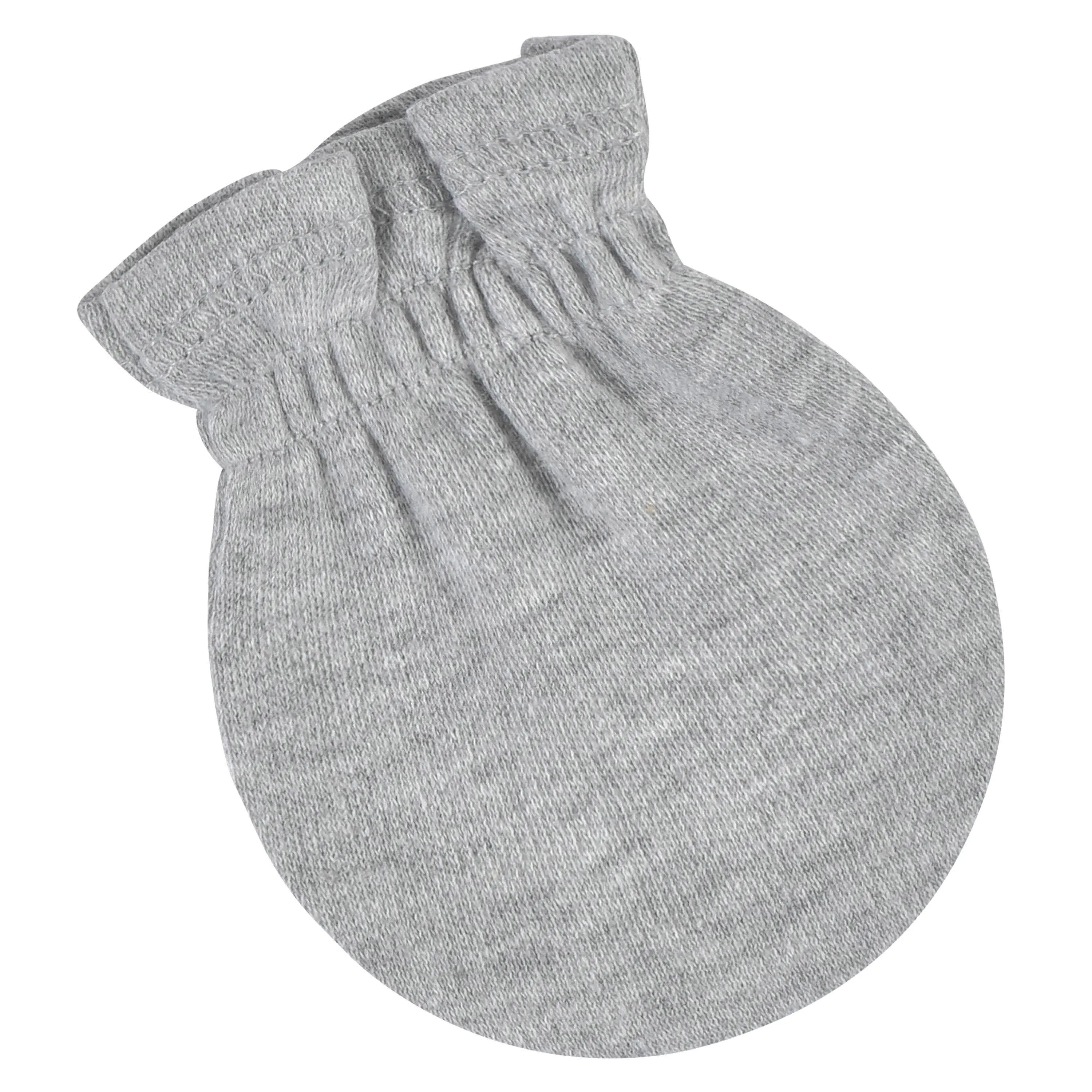 8-Pack Baby Neutral Gray Heather No Scratch Mittens Gerber Childrenswea