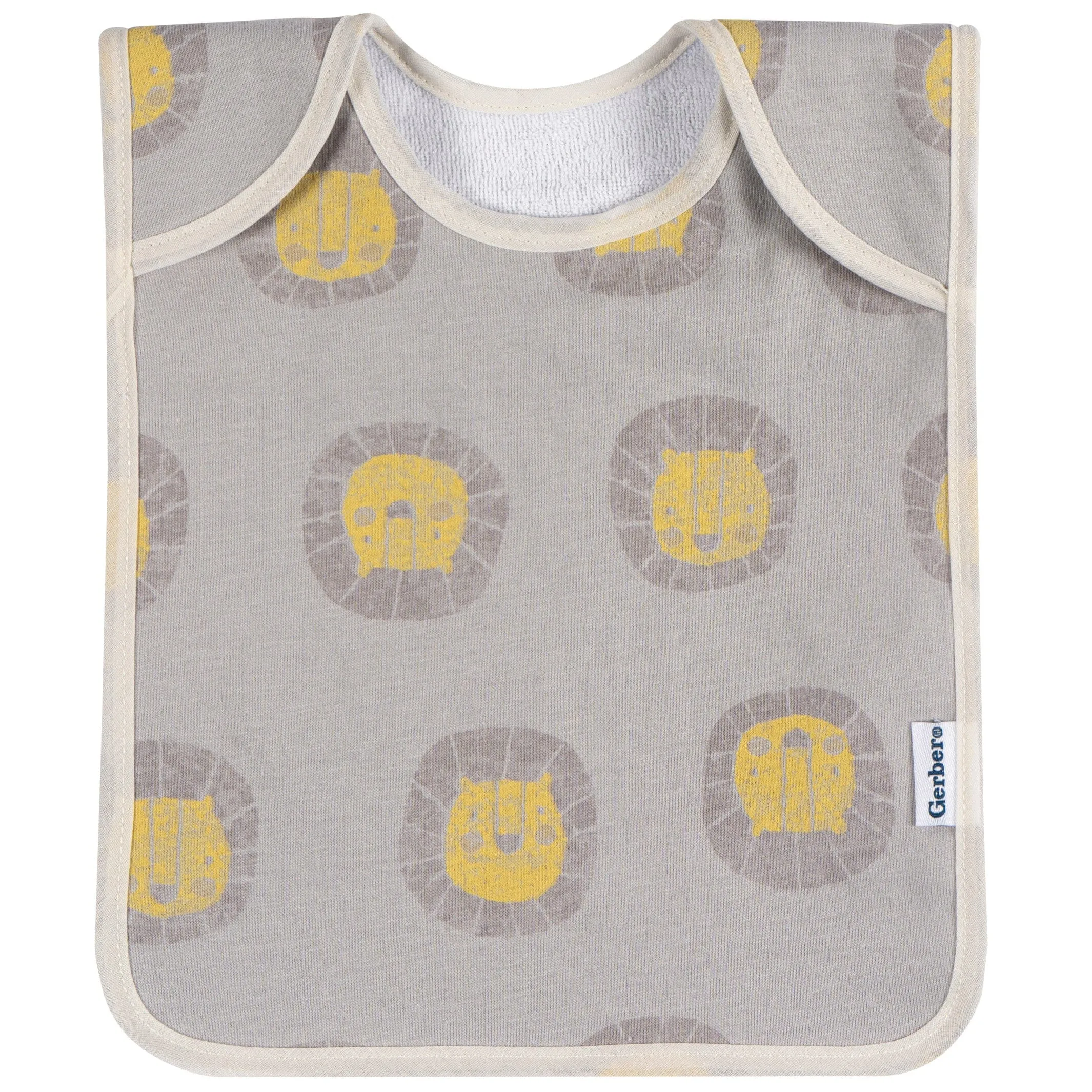 8-Pack Baby Neutral Safari Jersey Lap Shoulder Bibs Gerber Childrenswea
