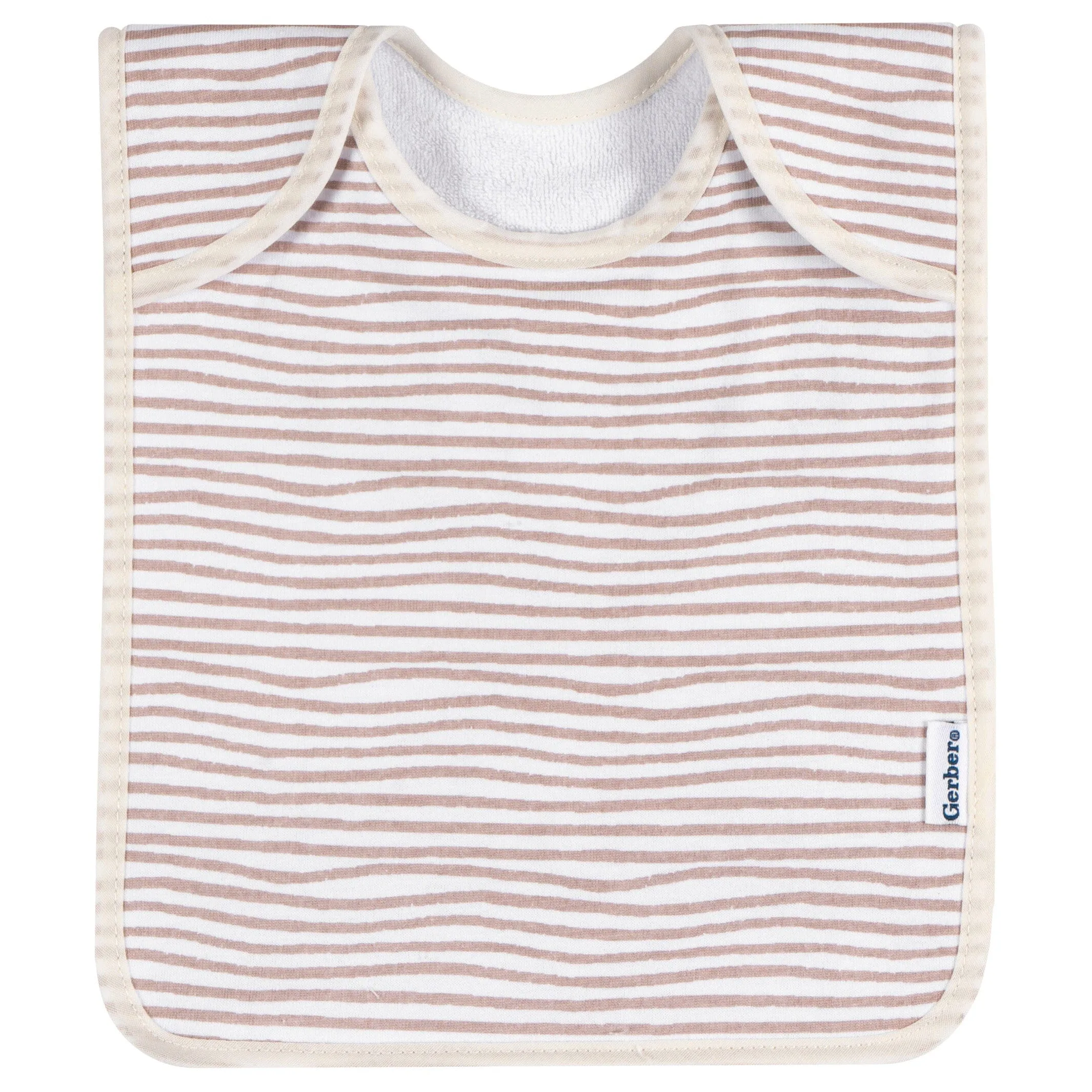 8-Pack Baby Neutral Safari Jersey Lap Shoulder Bibs Gerber Childrenswea
