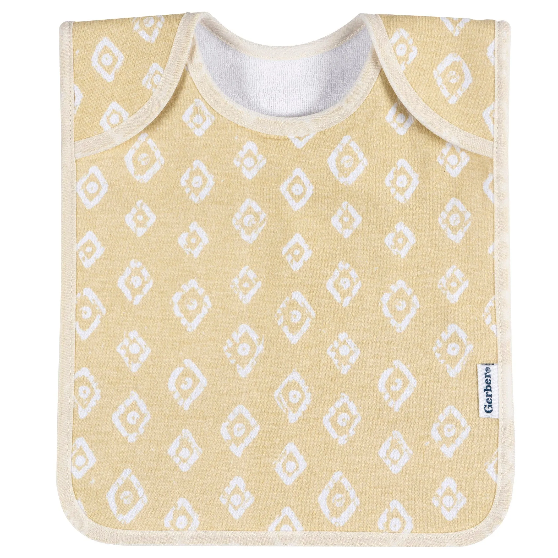 8-Pack Baby Neutral Safari Jersey Lap Shoulder Bibs Gerber Childrenswea
