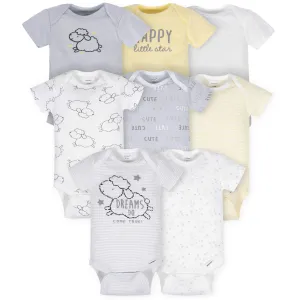 8-pack Baby Neutral Sheep Short Sleeve Onesies Bodysuits Gerber Childrenswea