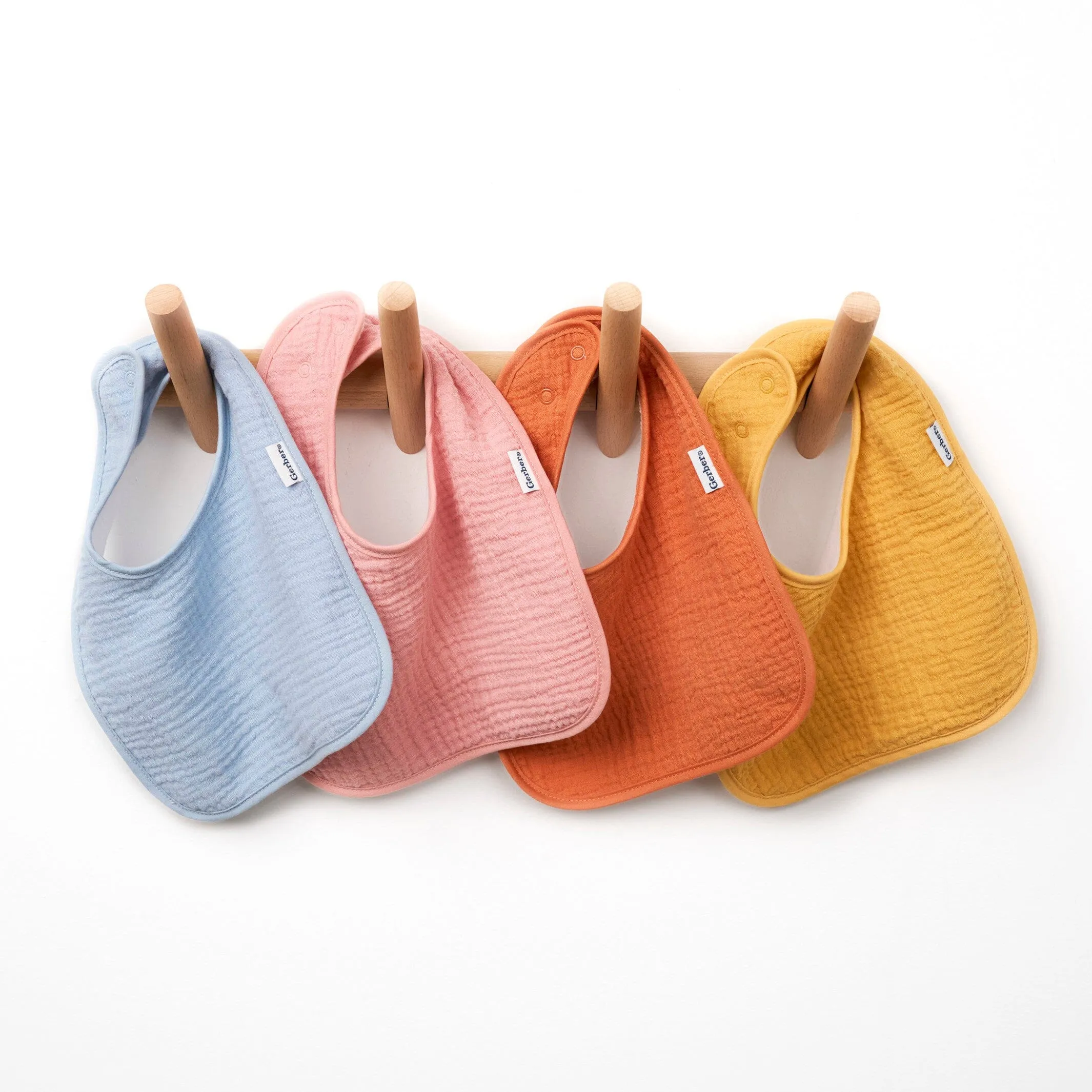 8-Pack Baby Neutral Warm Shades Muslin Drooling Bibs Gerber Childrenswea