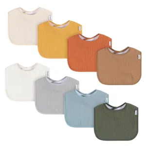 8-Pack Baby Neutral Warm Shades Muslin Drooling Bibs Gerber Childrenswea