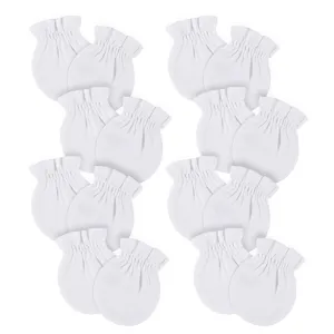 8-Pack Baby Neutral White No Scratch Mittens Gerber Childrenswea