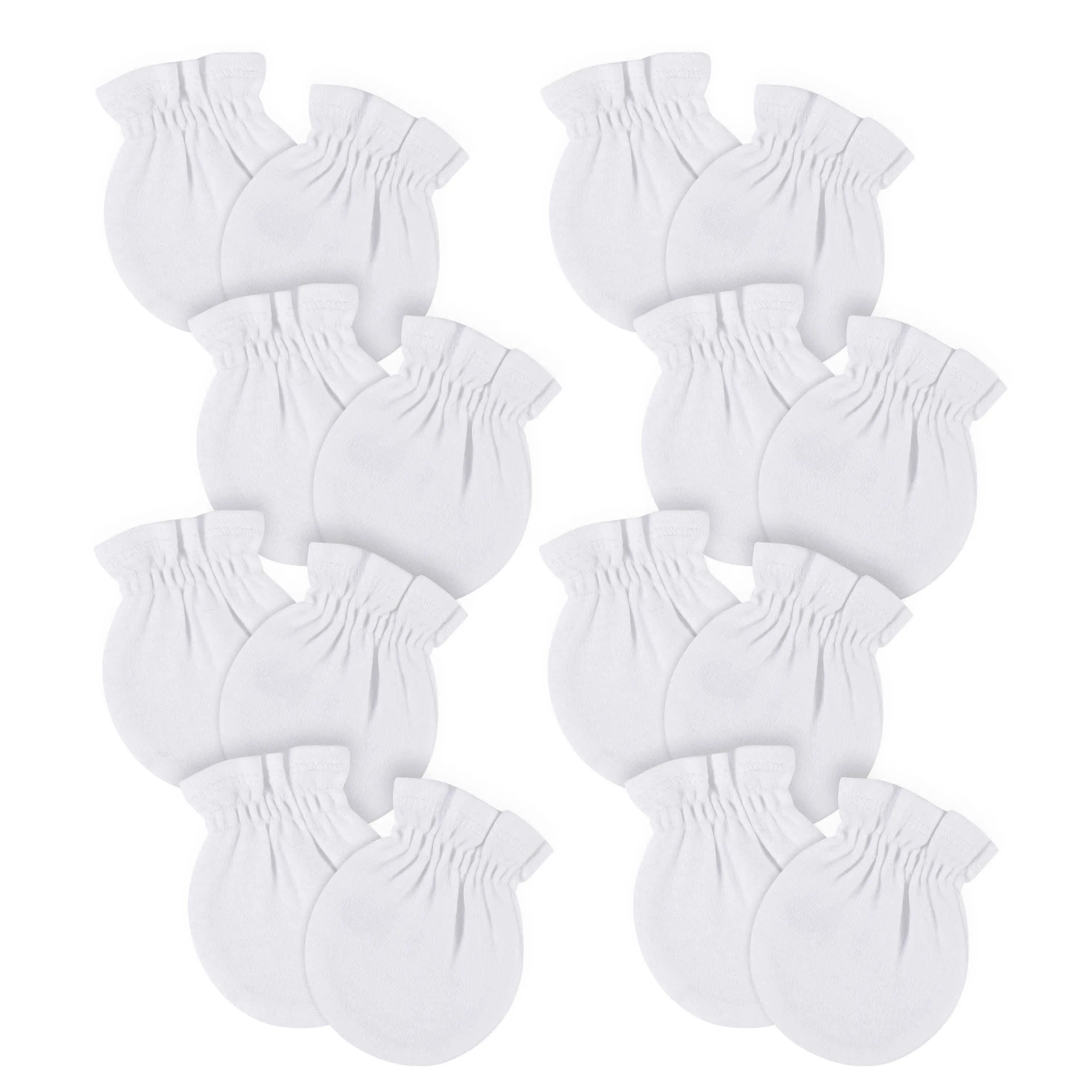 8-Pack Baby Neutral White No Scratch Mittens Gerber Childrenswea