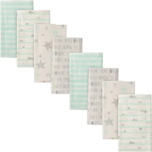 8-Pack Neutral Elephants Flannel Burp Cloths Gerber Childrenswea