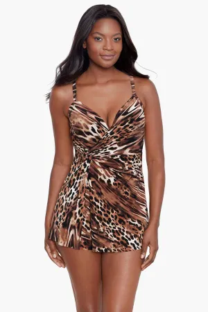 Adora Swim Dress in Ocicat