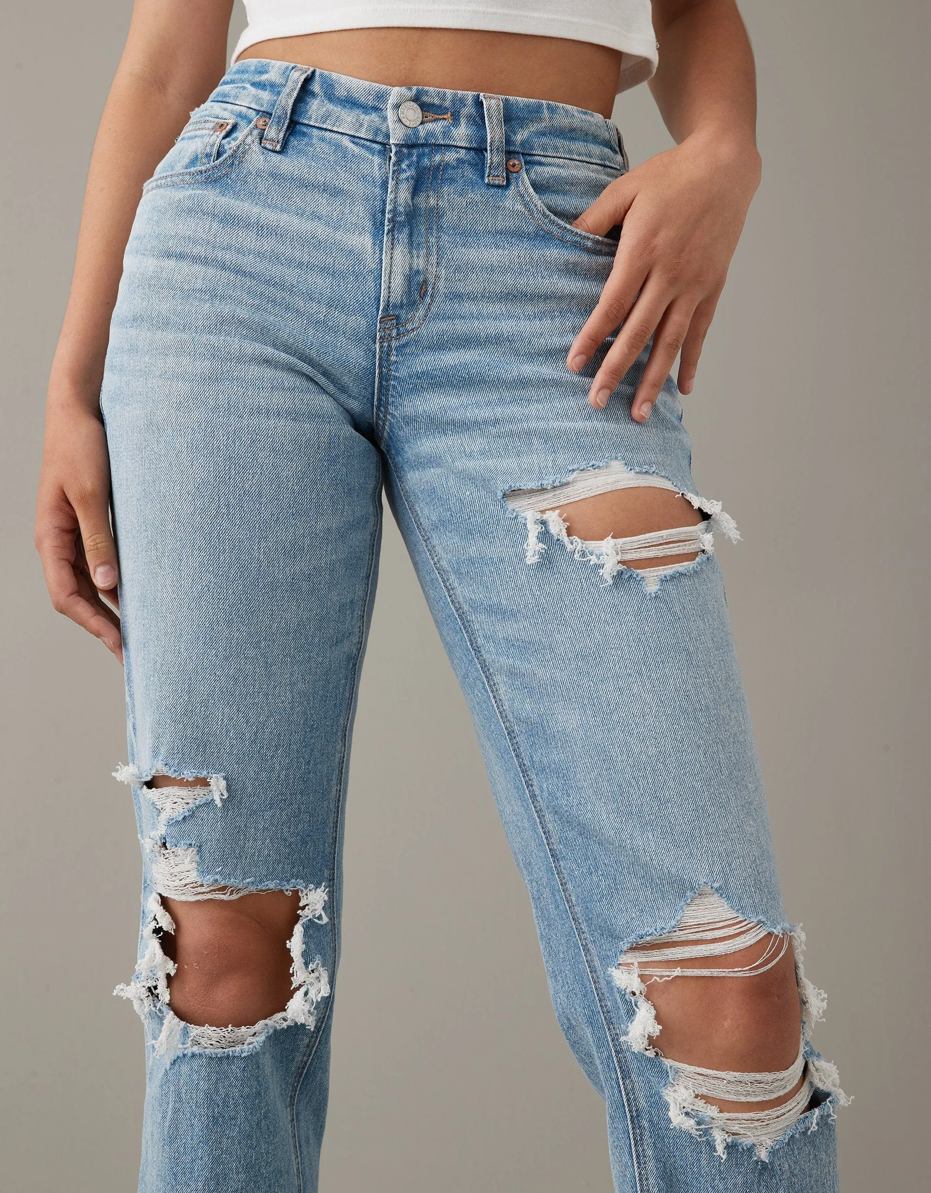 AE Stretch Curvy High-Waisted Straight Jean
