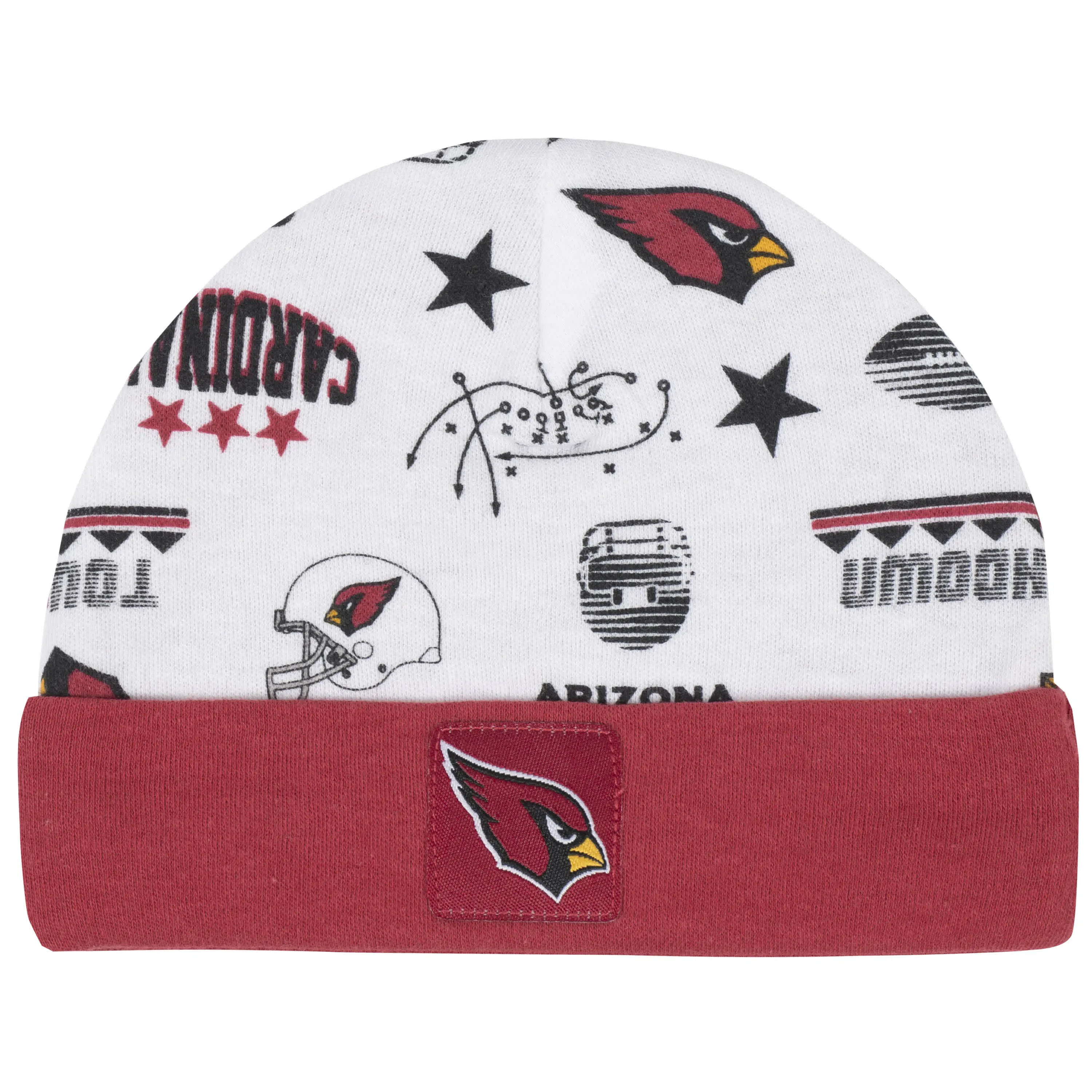 Arizona Cardinals 3-Piece Baby Boys Bodysuit, Bib, and Cap Set Gerber Childrenswea