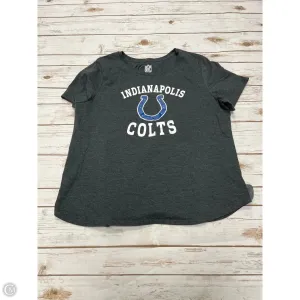 Athletic Top Short Sleeve By Nfl In Grey, Size: Xxl