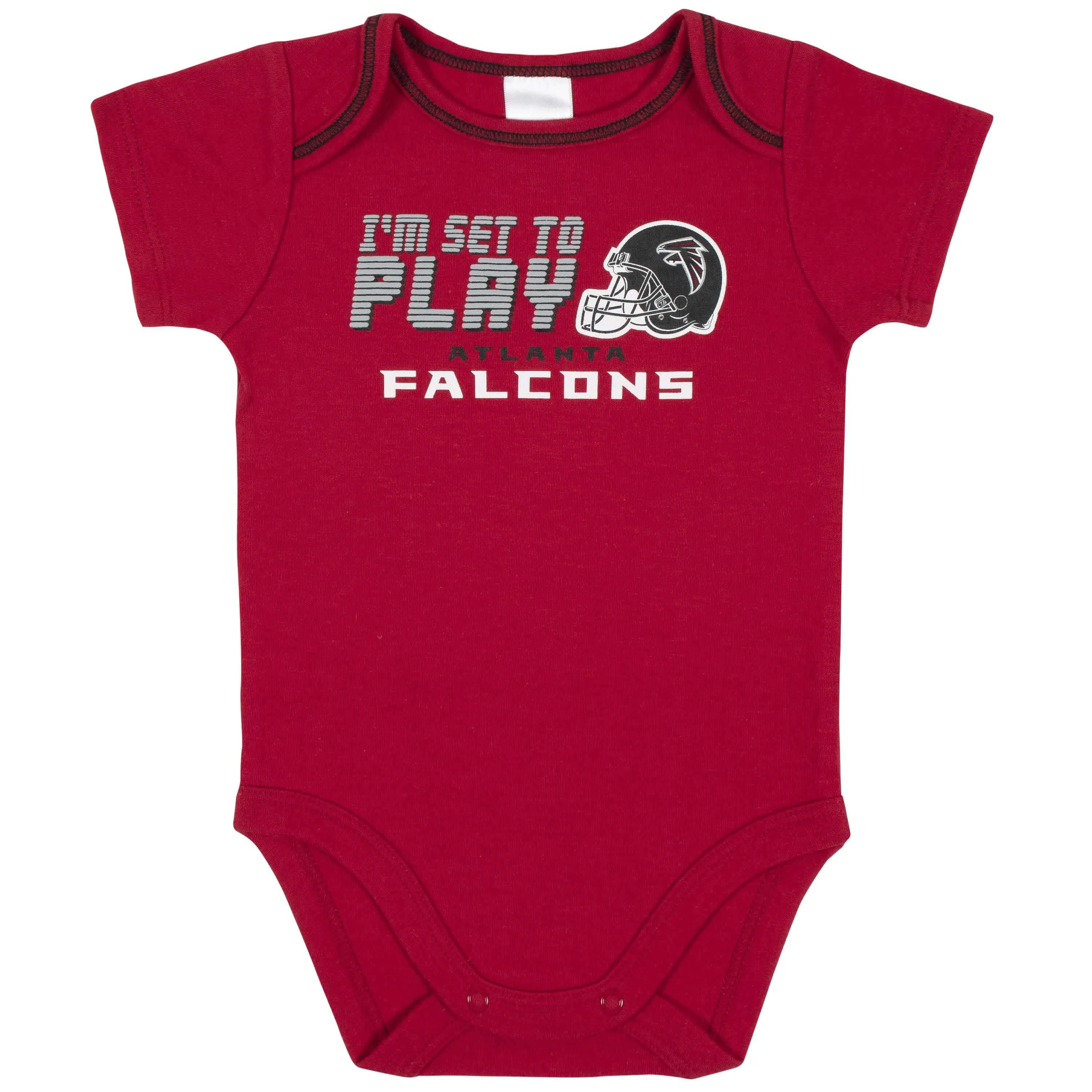 Atlanta Falcons 3-Piece Baby Boys Bodysuit, Sleep 'N Play, and Cap Set Gerber Childrenswea