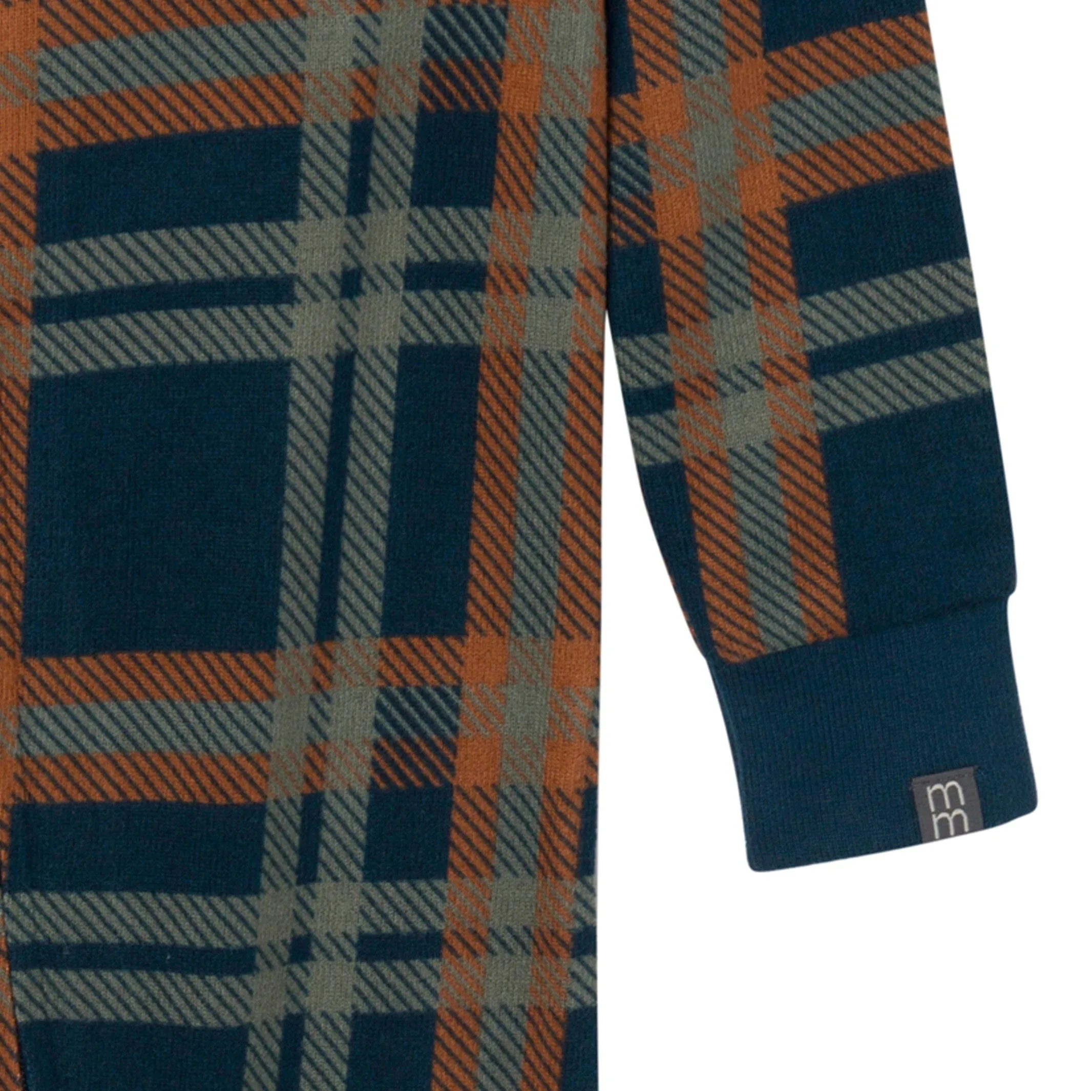 Baby & Toddler Boys Navy Plaid Hacci Footless Pajamas Gerber Childrenswea
