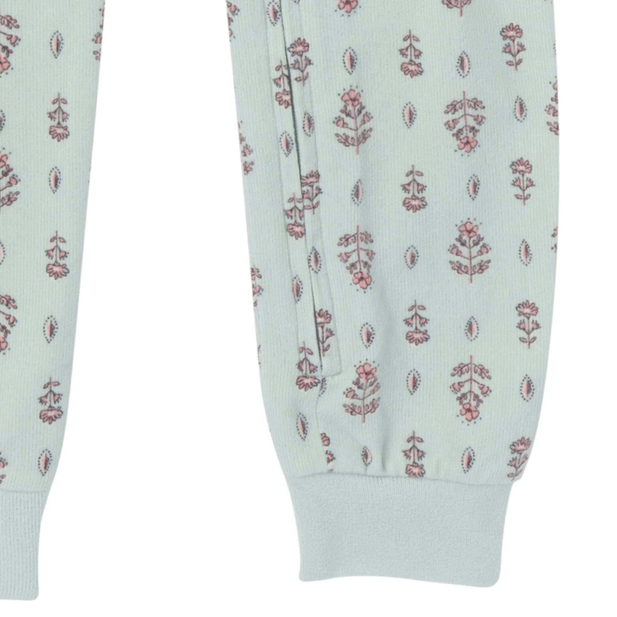 Baby & Toddler Girls Light Green Fleur Hacci Footless Pajamas Gerber Childrenswea