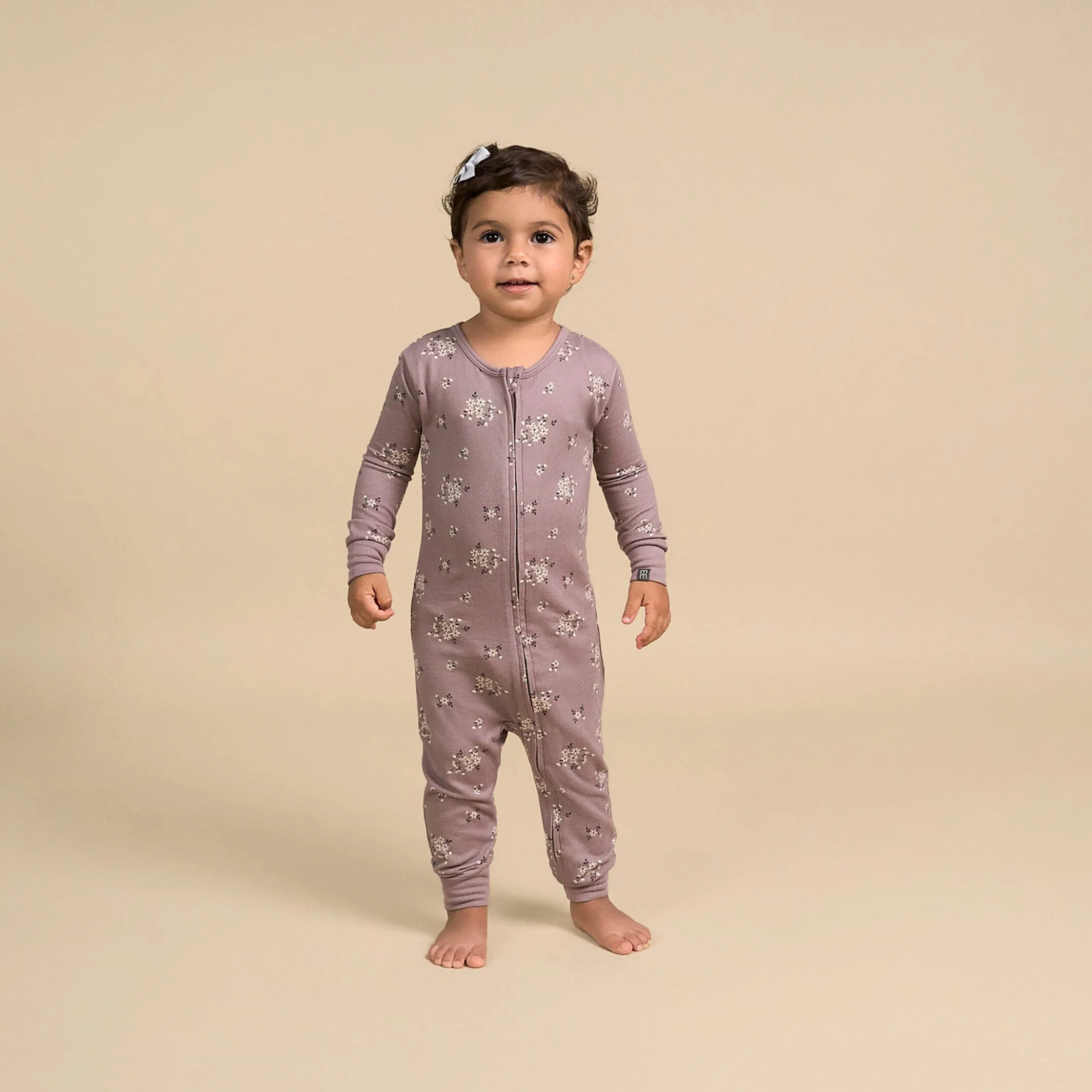 Baby & Toddler Girls Medium Lilac Posies Hacci Footless Pajamas Gerber Childrenswea