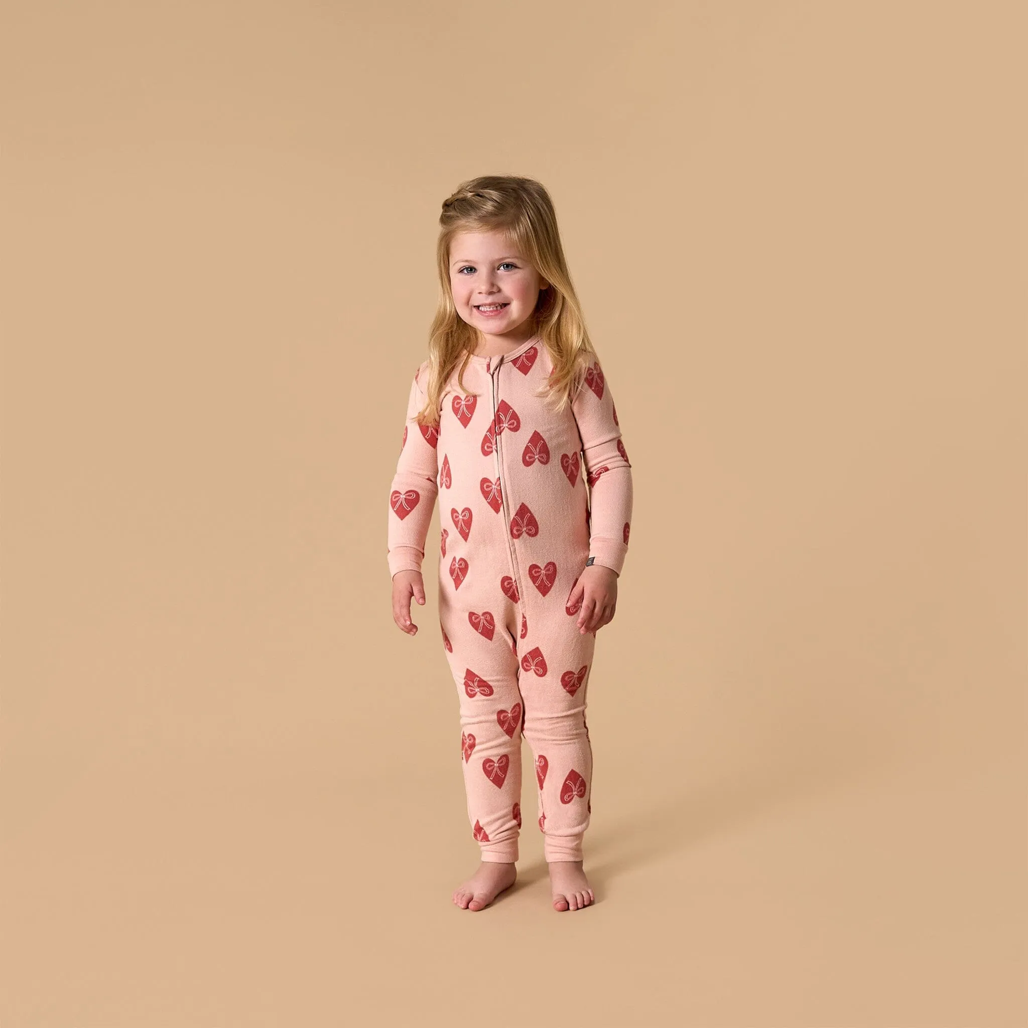 Baby & Toddler Girls Pink Hearts Snug Fitting Footless Pajamas Gerber Childrenswea