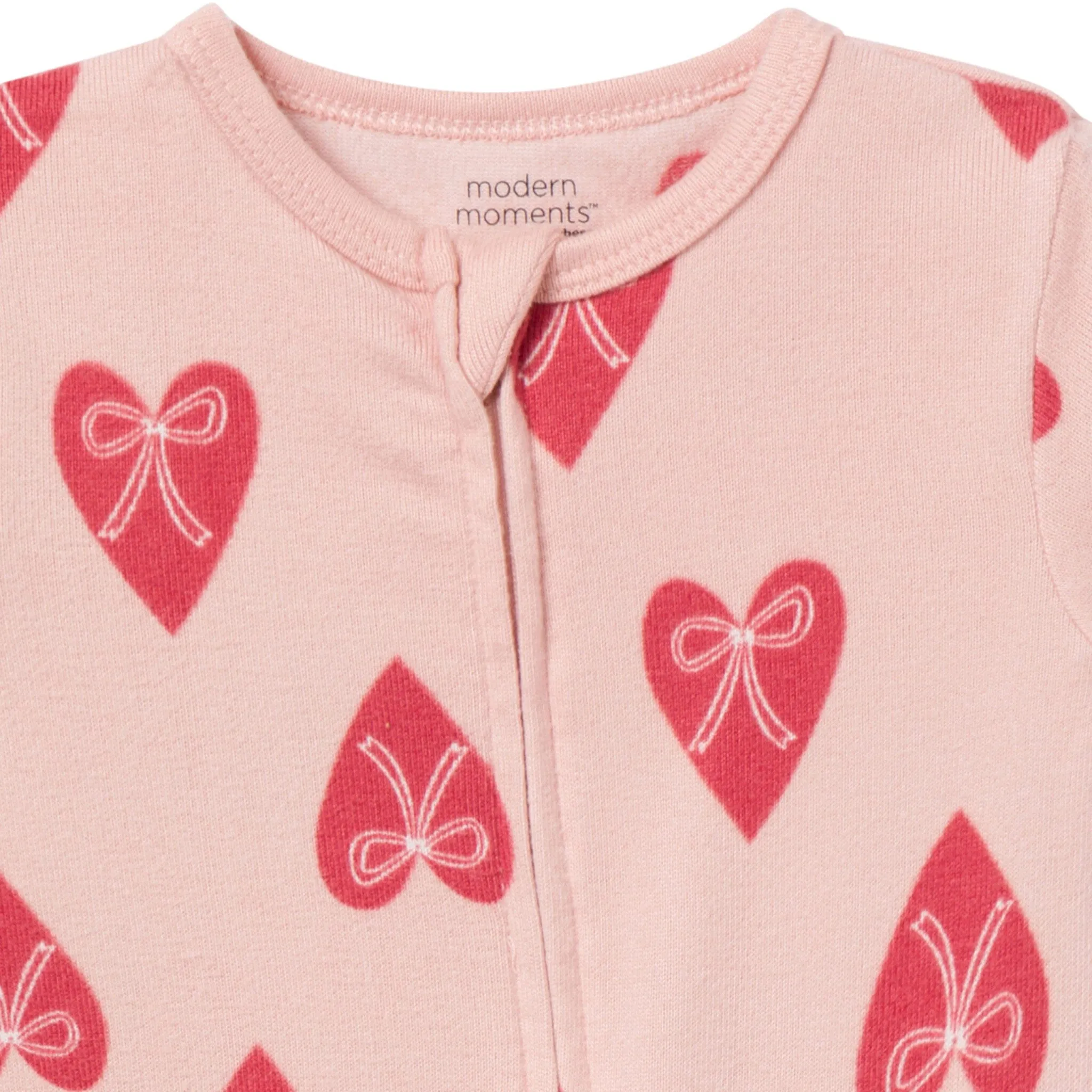 Baby & Toddler Girls Pink Hearts Snug Fitting Footless Pajamas Gerber Childrenswea