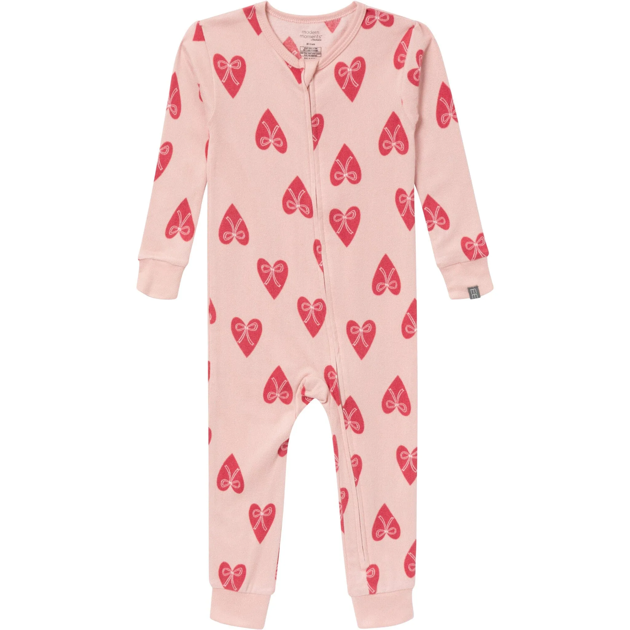 Baby & Toddler Girls Pink Hearts Snug Fitting Footless Pajamas Gerber Childrenswea