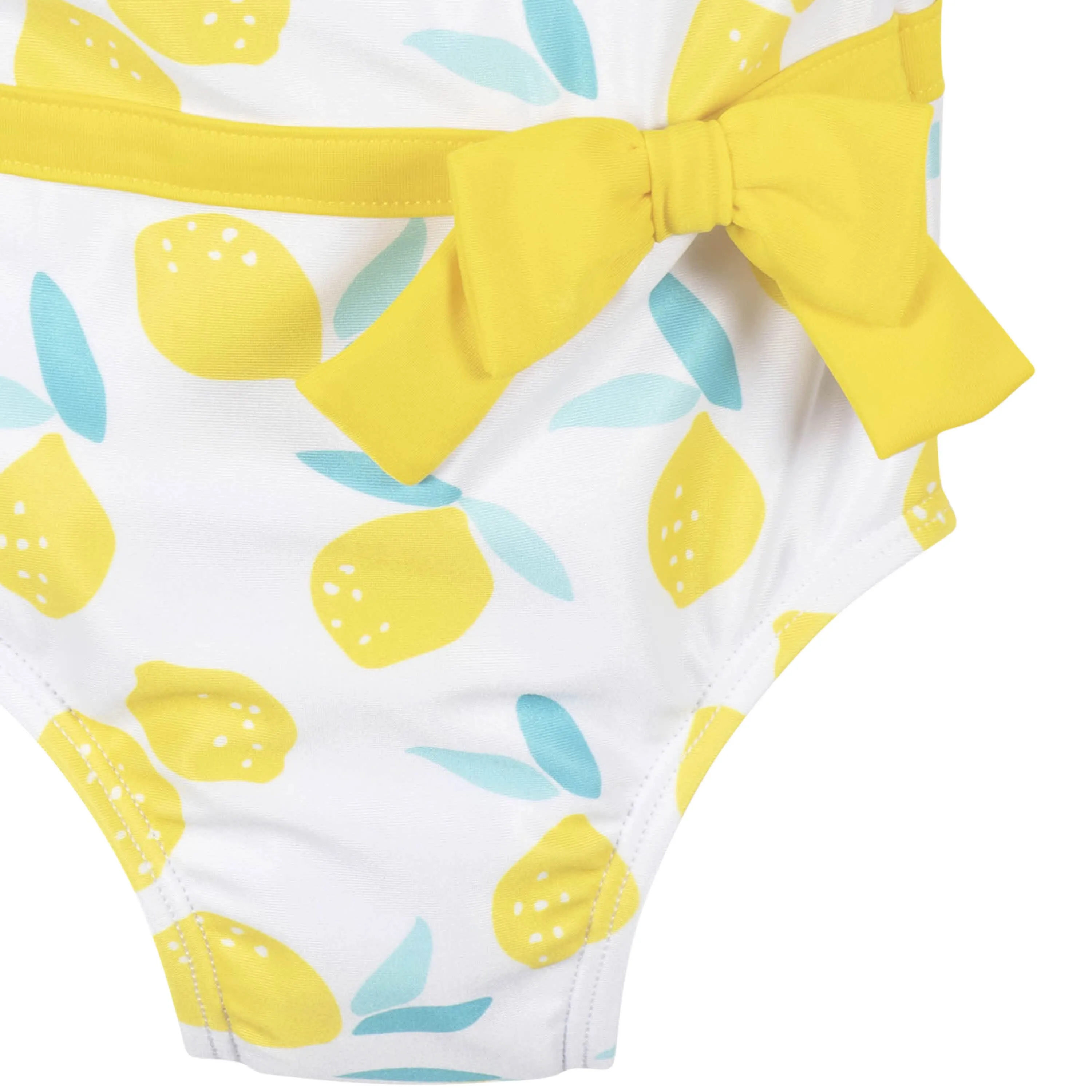 Baby & Toddler Girls UPF 50  Lemon Squeeze One-Piece Swimsuit With Ruffle Gerber Childrenswea