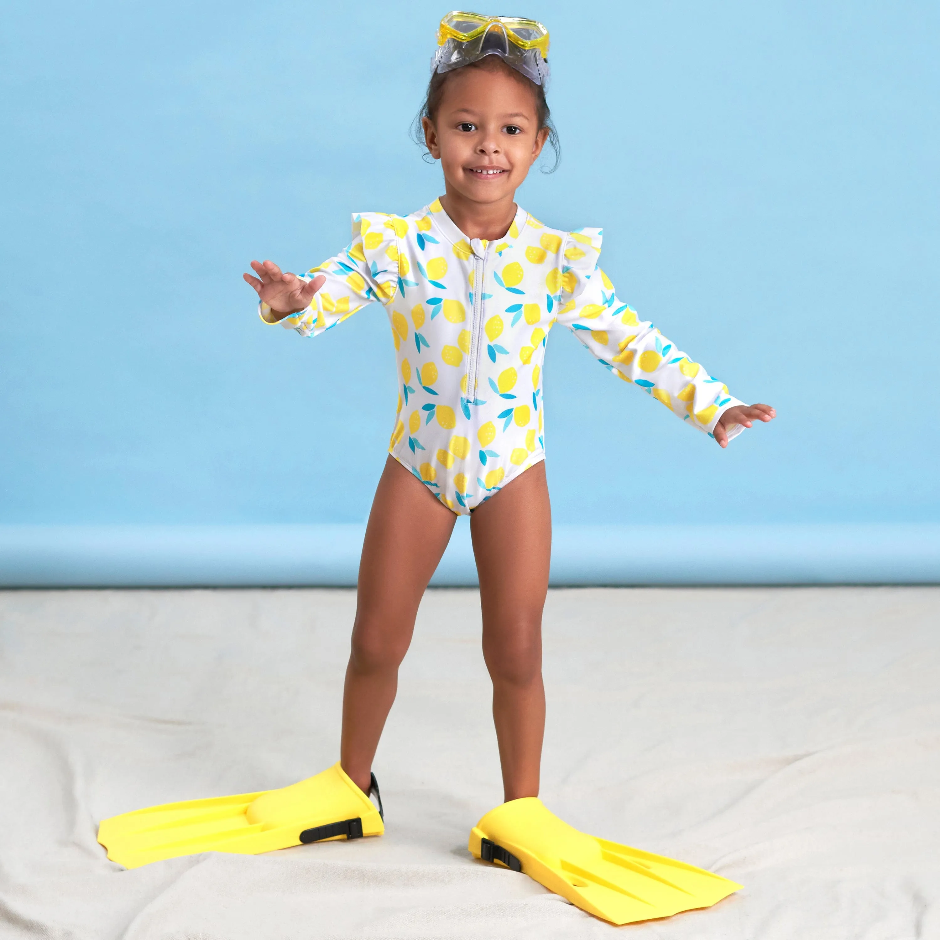 Baby & Toddler Girls UPF 50  Lemon Squeeze Rash Guard Gerber Childrenswea