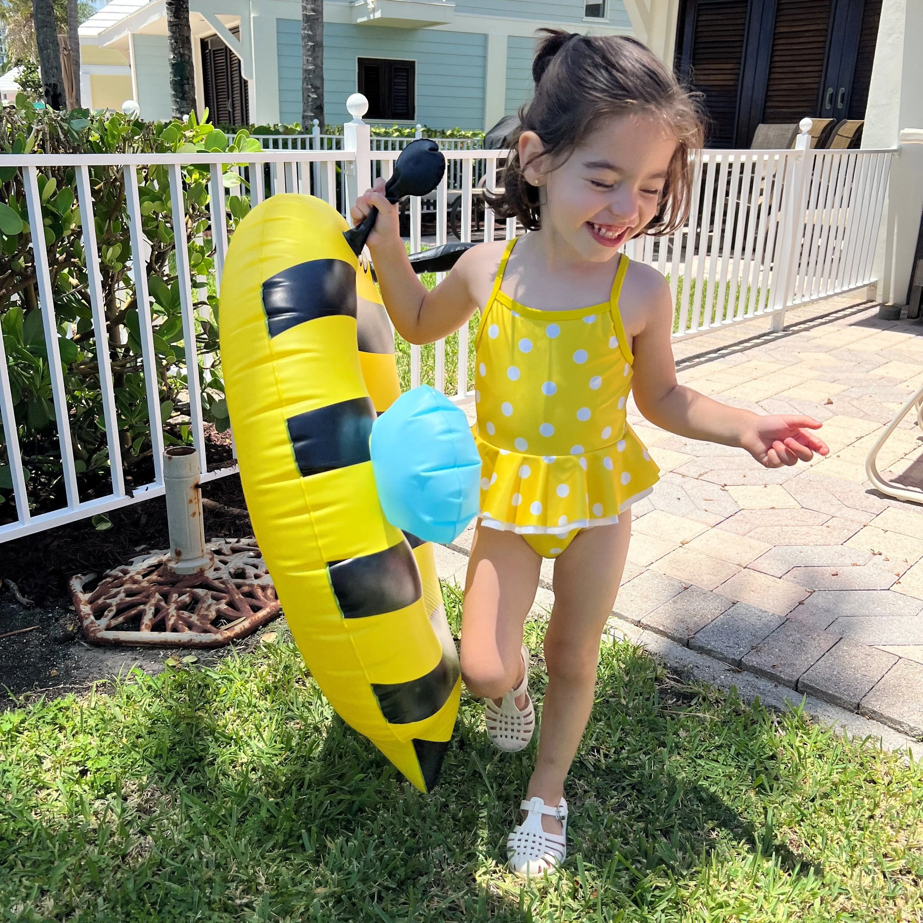 Baby & Toddler Girls UPF 50  Yellow Dots One-Piece Swimsuit Gerber Childrenswea