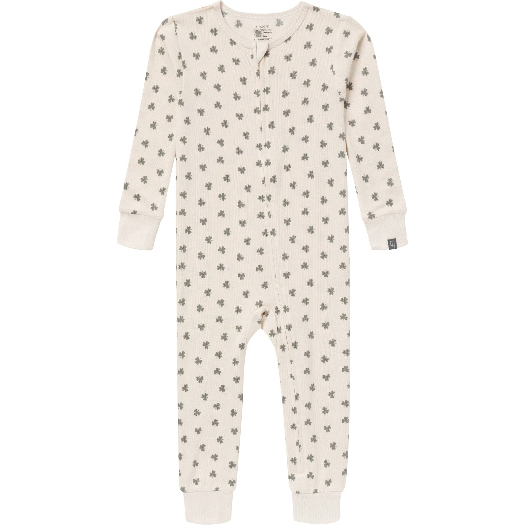 Baby & Toddler Neutral Beige Shamrock Snug Fitting Footless Pajamas Gerber Childrenswea