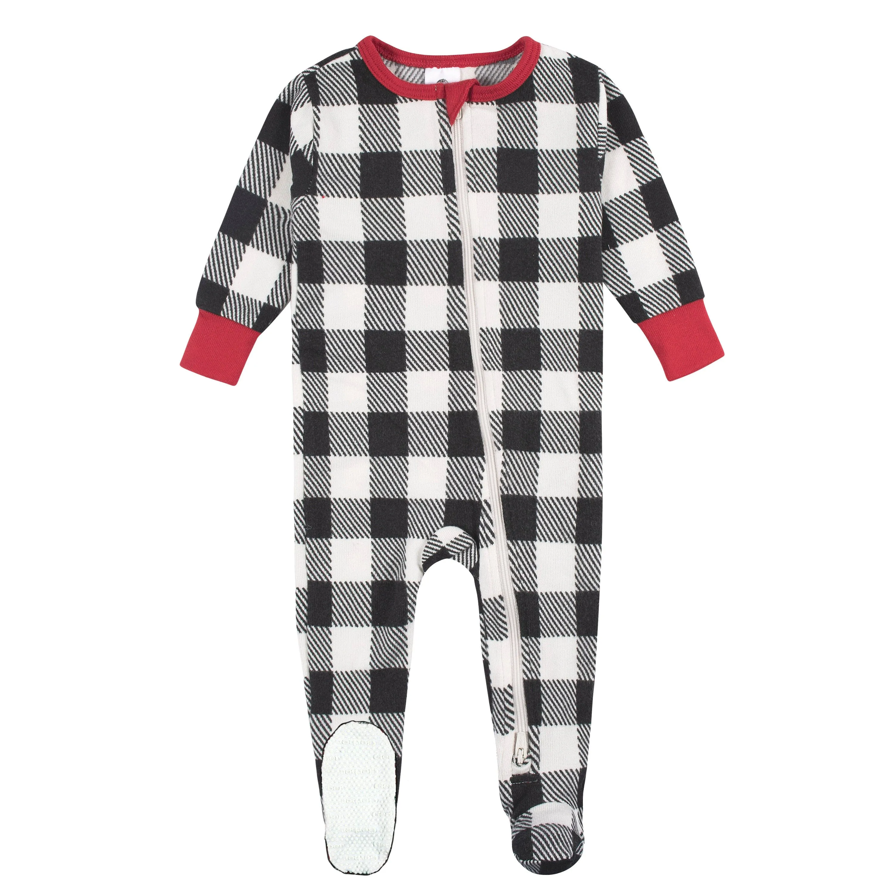 Baby & Toddler Neutral Buffalo Plaid Hacci Snug Fit Footed Pajamas Gerber Childrenswea