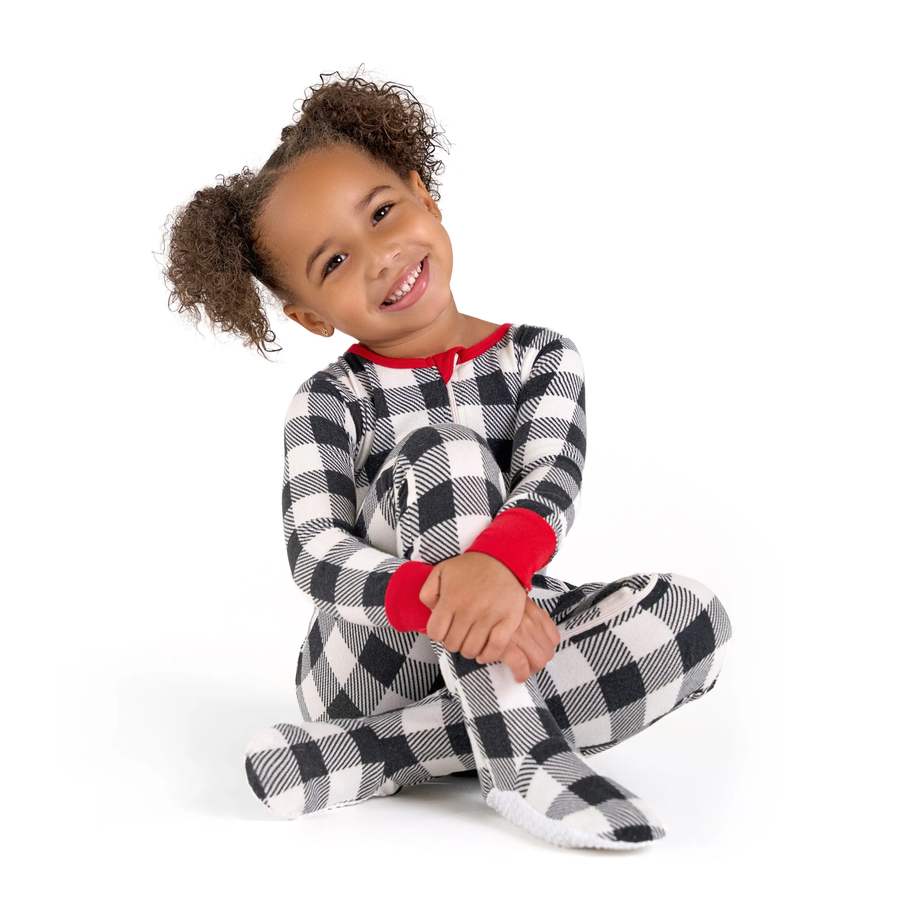 Baby & Toddler Neutral Buffalo Plaid Hacci Snug Fit Footed Pajamas Gerber Childrenswea