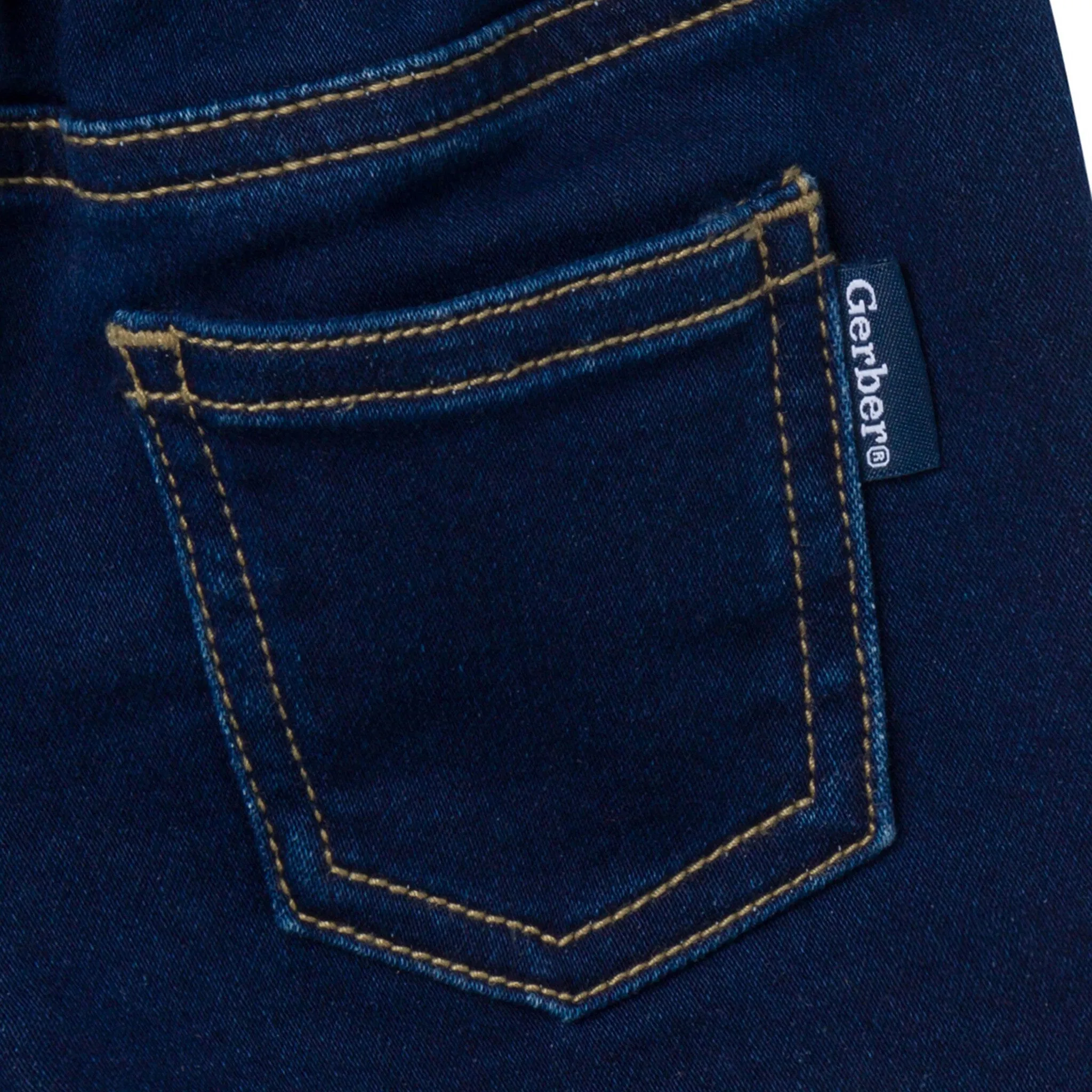 Baby & Toddler Neutral Dark Wash Cuffed Denim Shorts Gerber Childrenswea