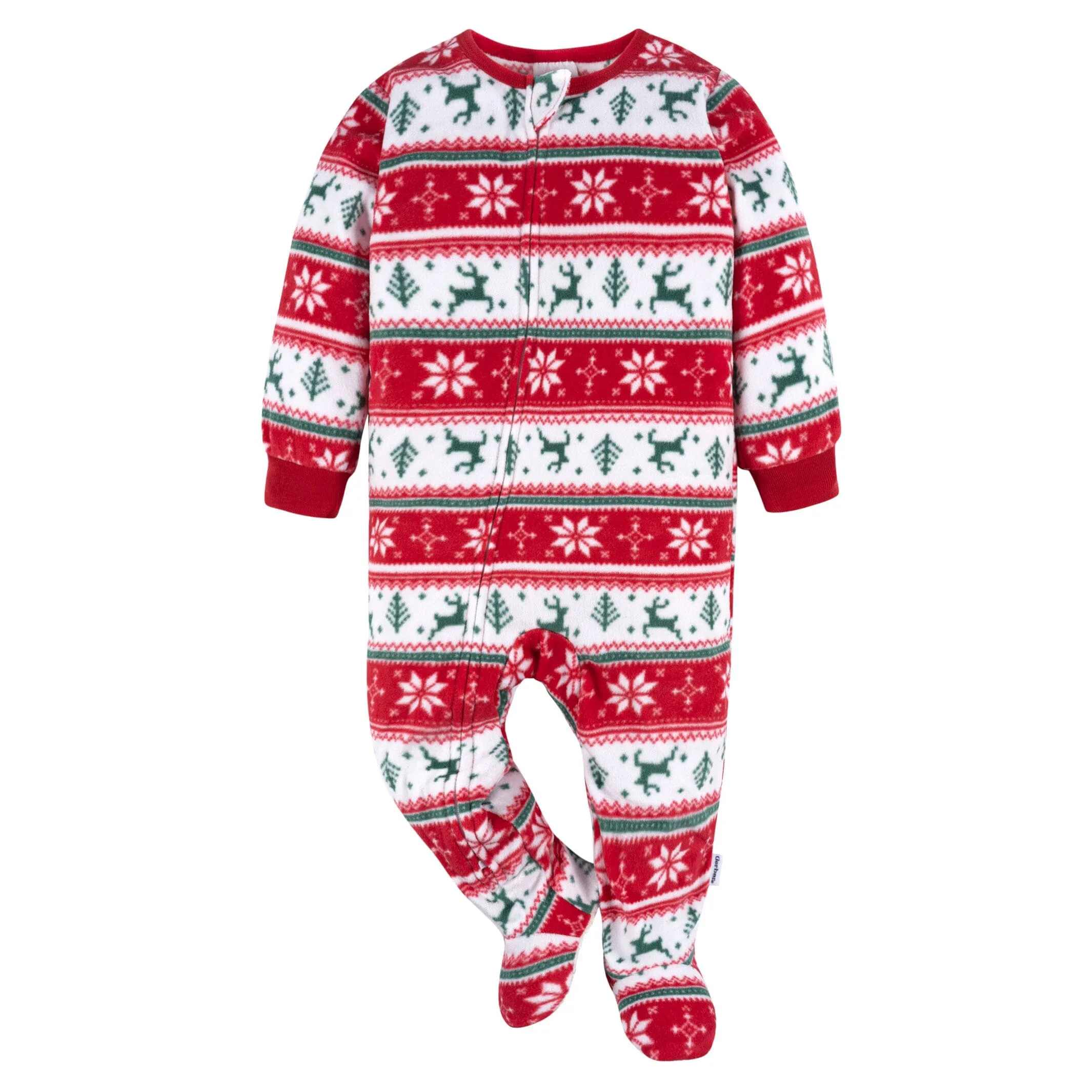 Baby & Toddler Neutral Deer Fairisle Footed Fleece Pajamas Gerber Childrenswea