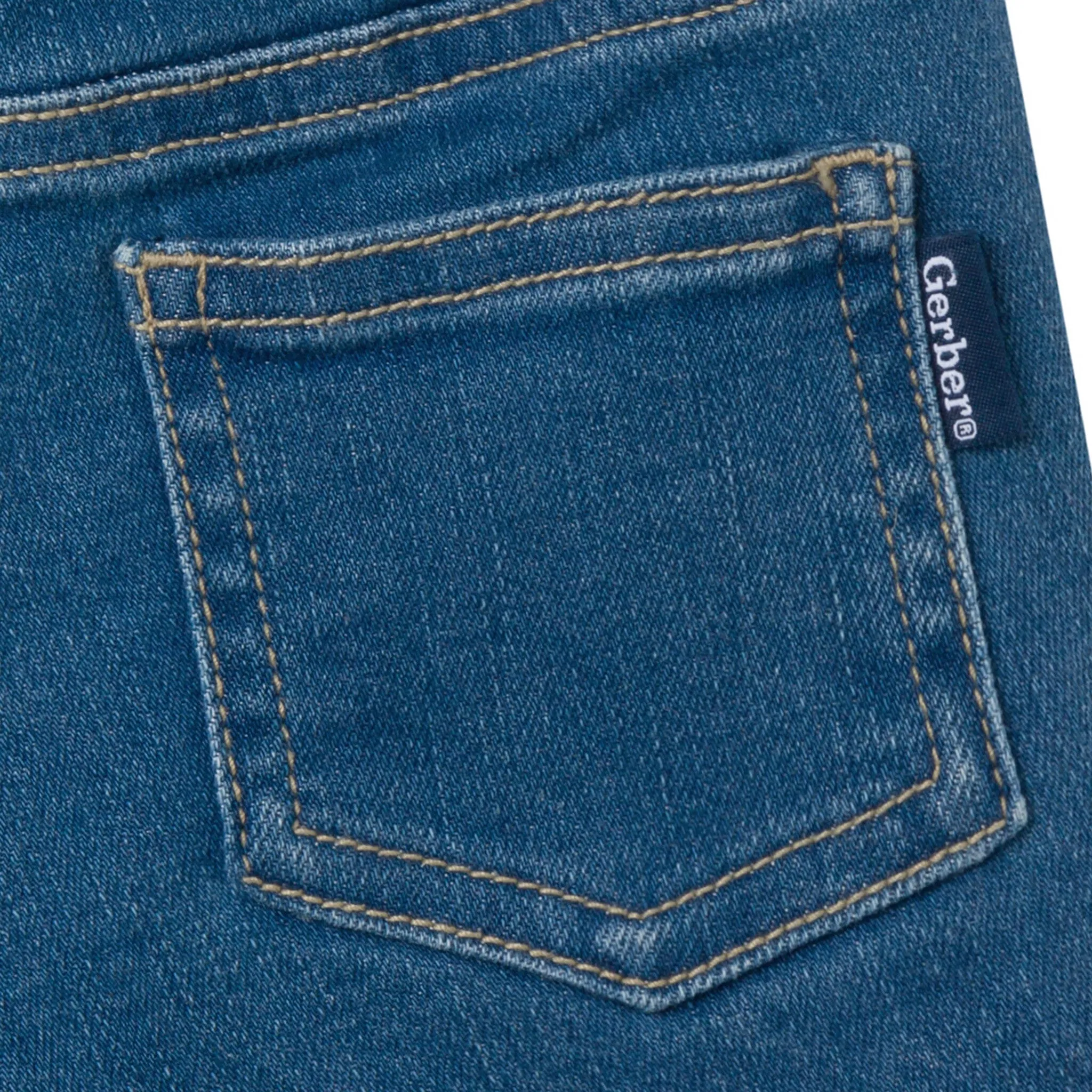 Baby & Toddler Neutral Light Wash Denim Shorts Gerber Childrenswea