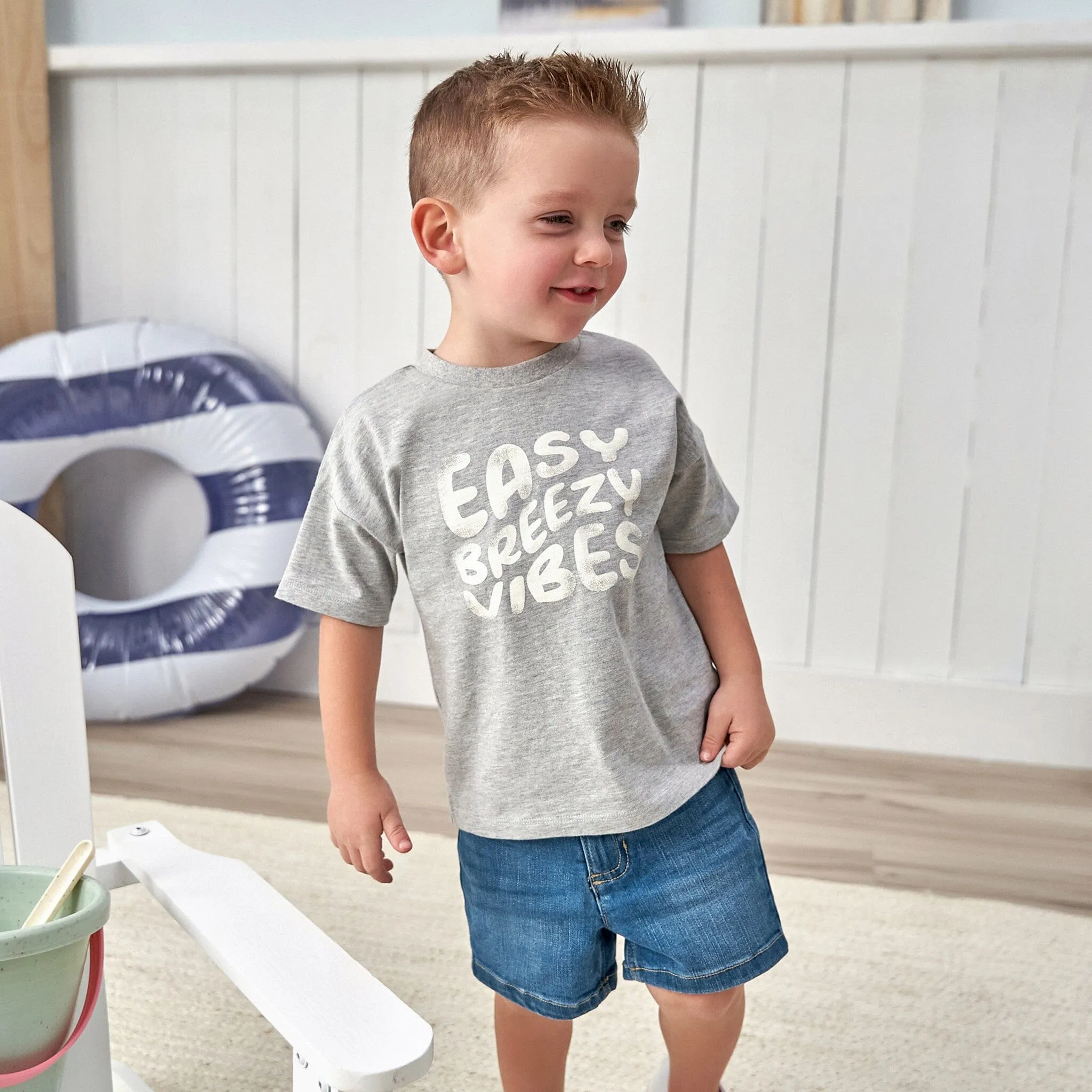 Baby & Toddler Neutral Light Wash Denim Shorts Gerber Childrenswea