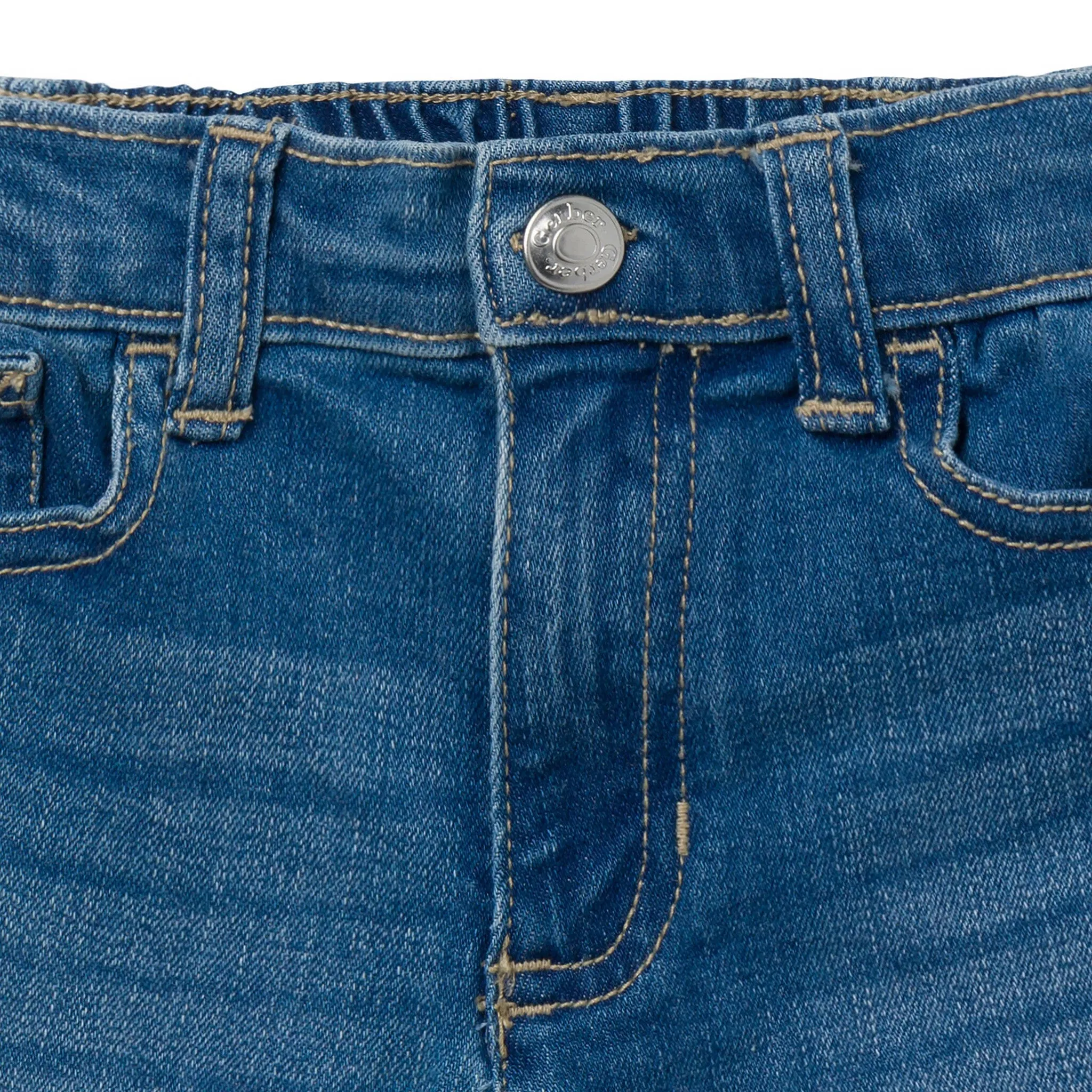 Baby & Toddler Neutral Light Wash Denim Shorts Gerber Childrenswea