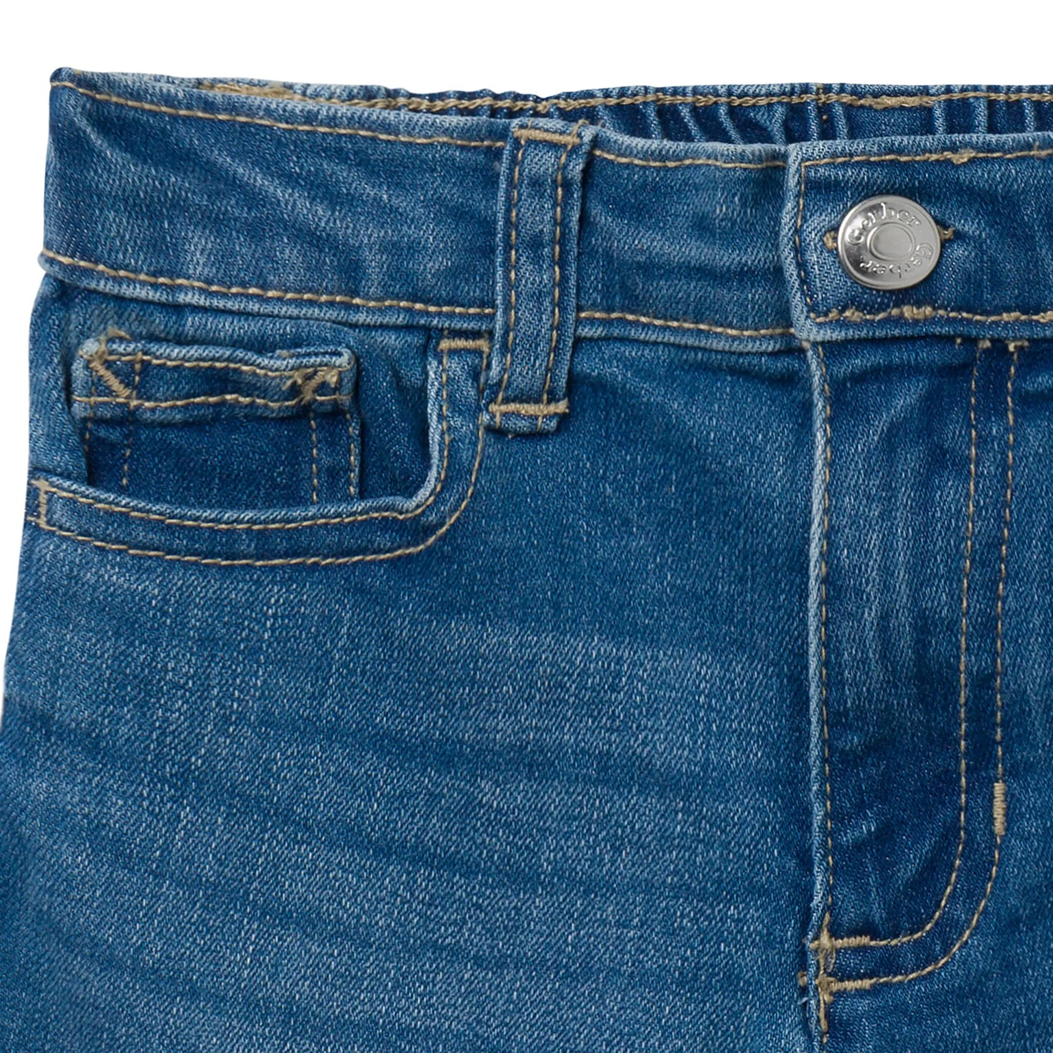 Baby & Toddler Neutral Light Wash Denim Shorts Gerber Childrenswea