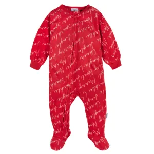 Baby & Toddler Neutral Merry MISPRINT Footed Fleece Pajamas Gerber Childrenswea