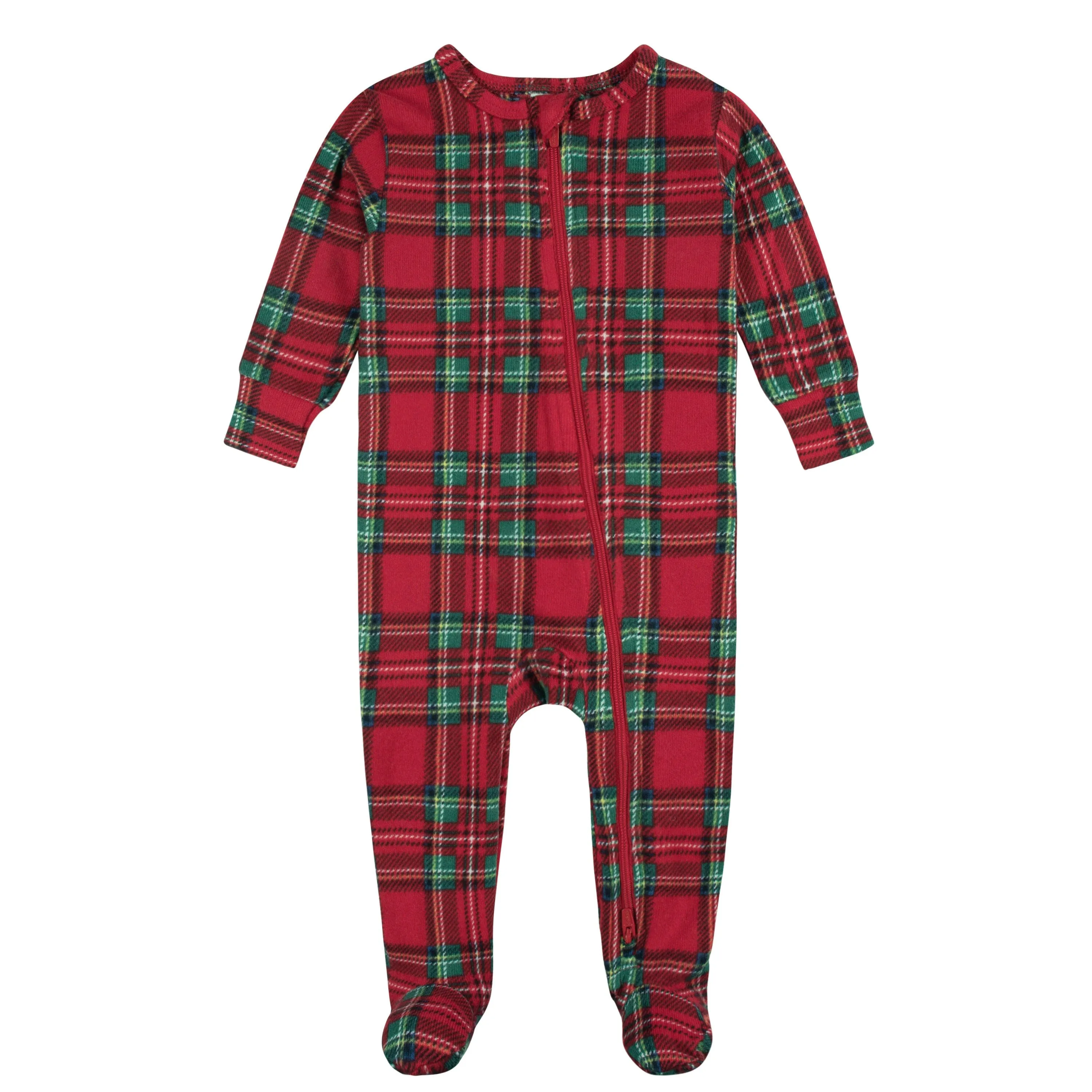 Baby & Toddler Neutral Stewart Plaid Hacci Snug Fit Footed Pajamas Gerber Childrenswea