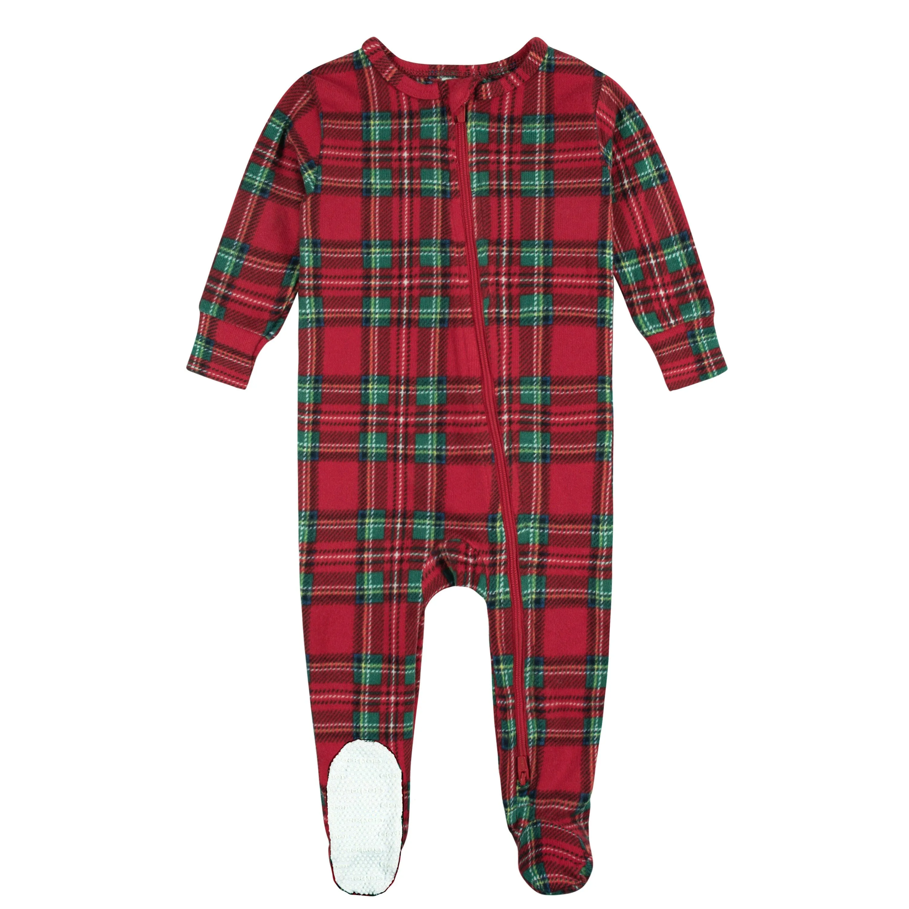 Baby & Toddler Neutral Stewart Plaid Hacci Snug Fit Footed Pajamas Gerber Childrenswea