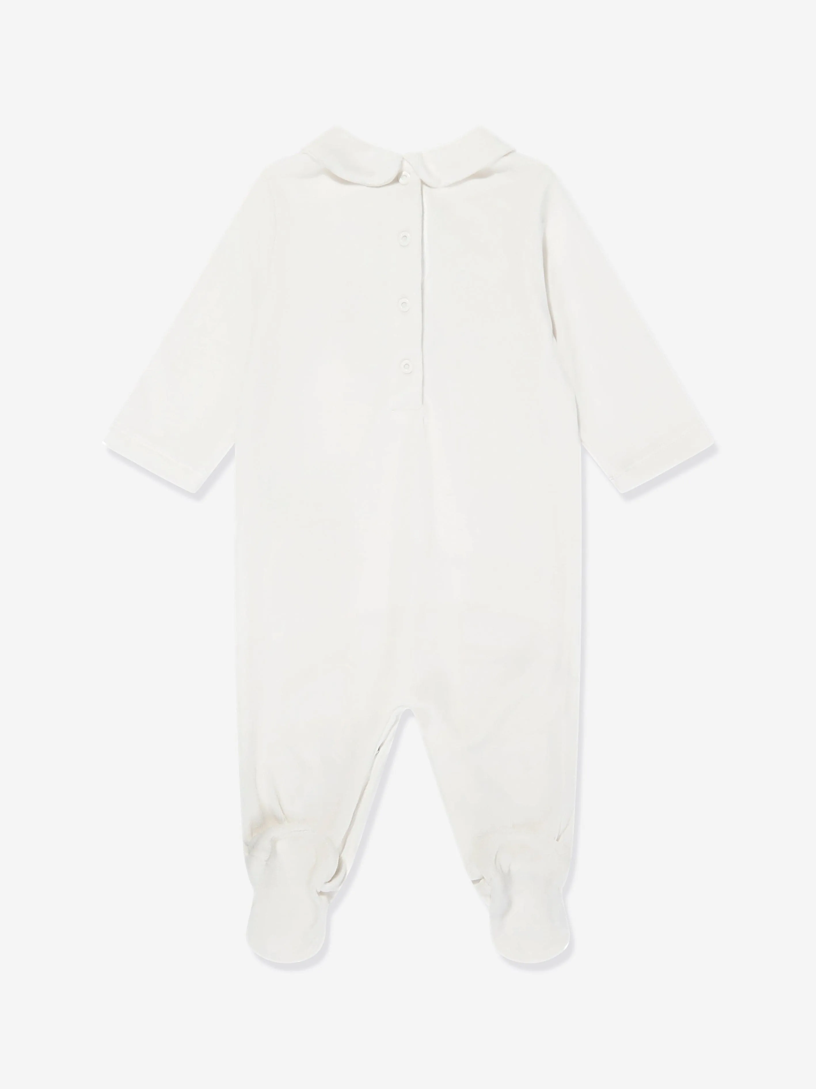 Baby Bear Chenille Babygrow Set in White
