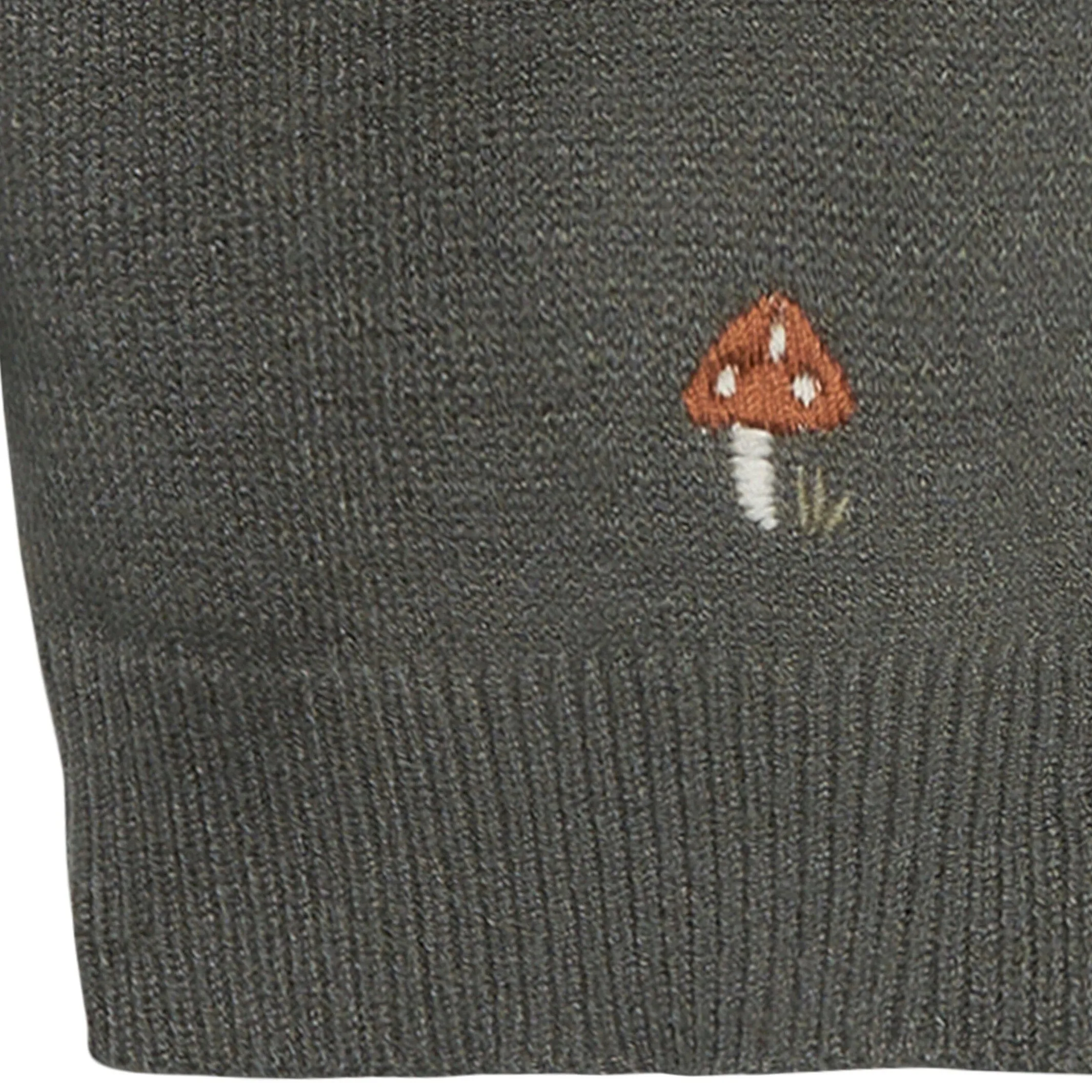 Baby Boys Dark Green Embroidered Mushrooms Sweater Gerber Childrenswea