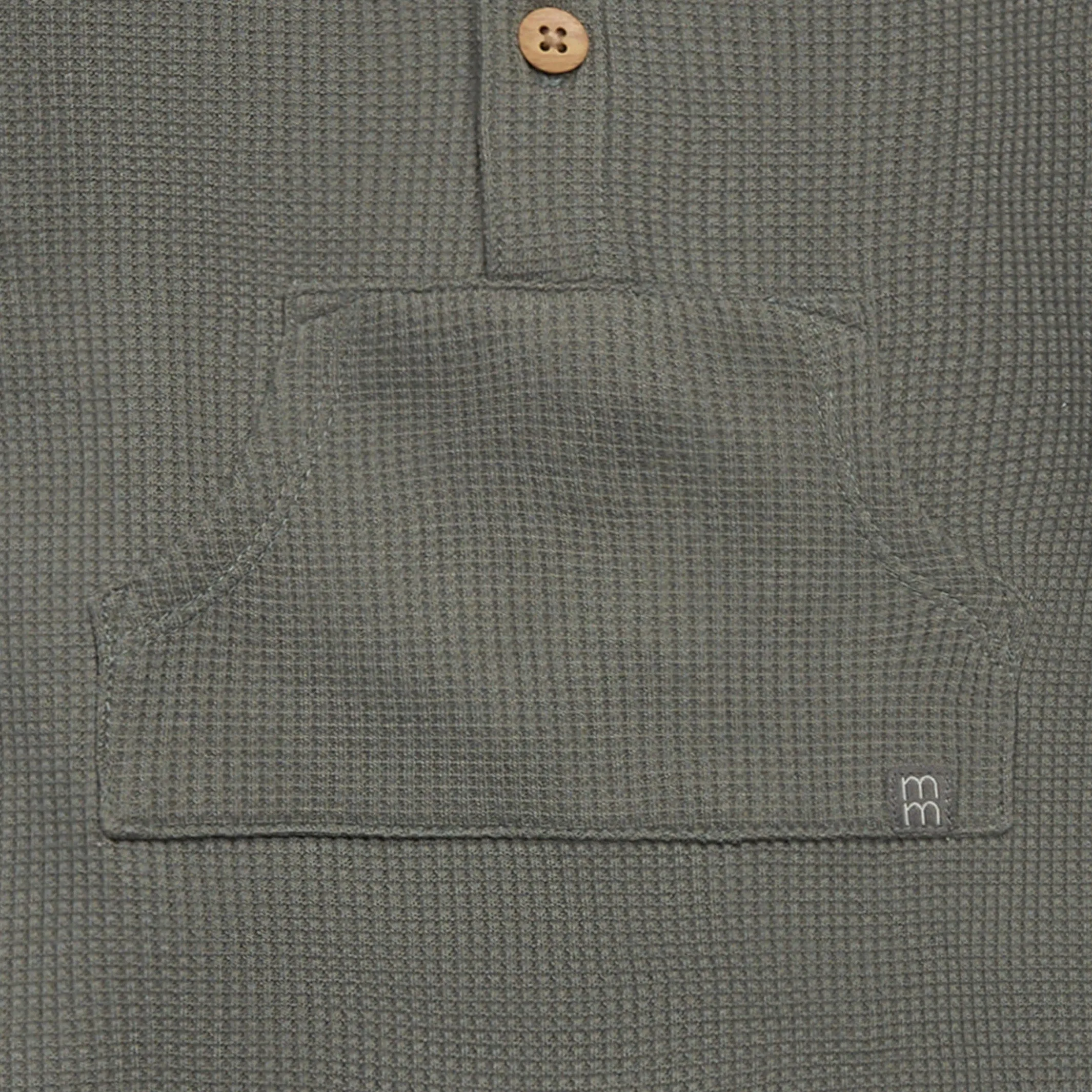 Baby Boys Dark Green Kangaroo Pocket Waffle Romper Gerber Childrenswea