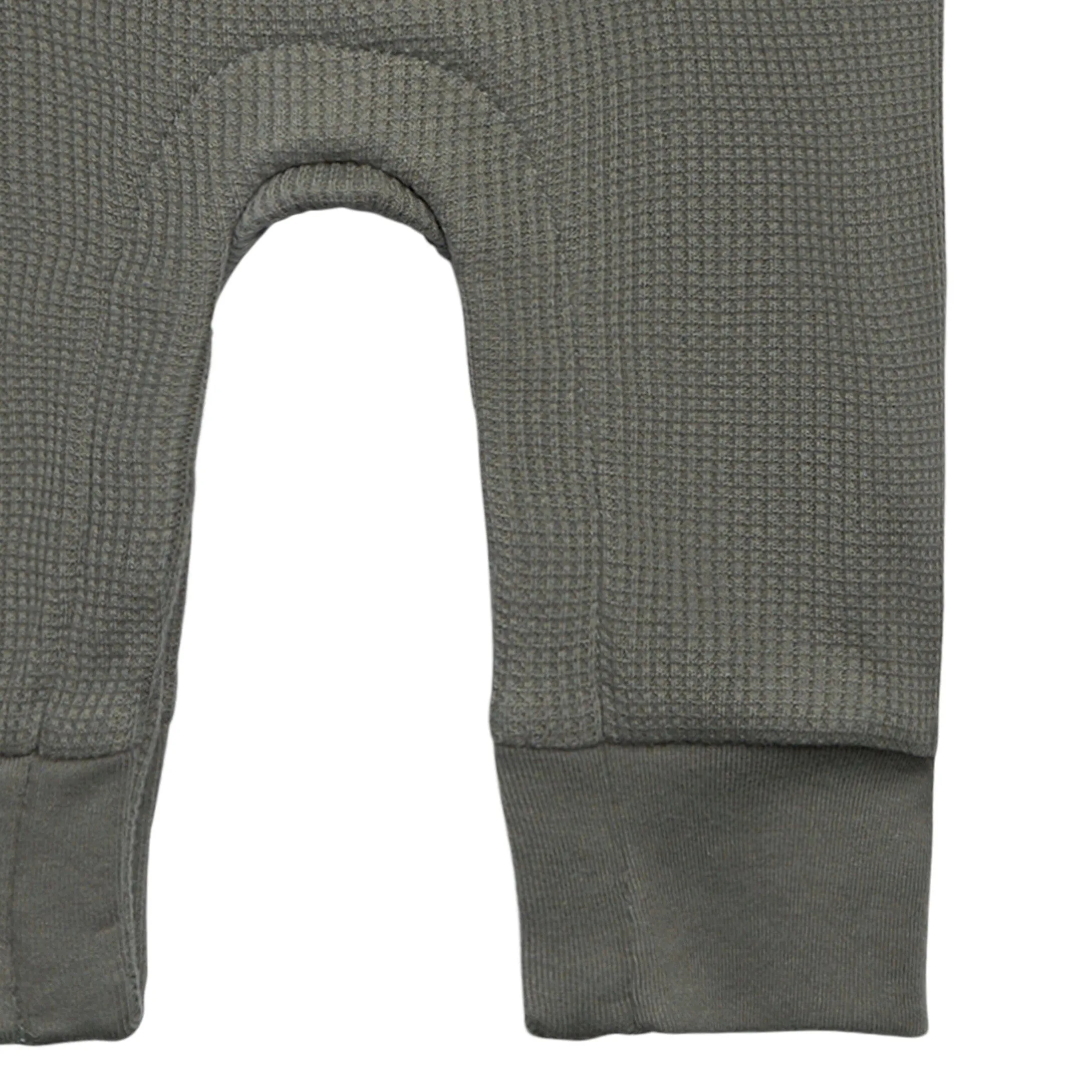 Baby Boys Dark Green Kangaroo Pocket Waffle Romper Gerber Childrenswea