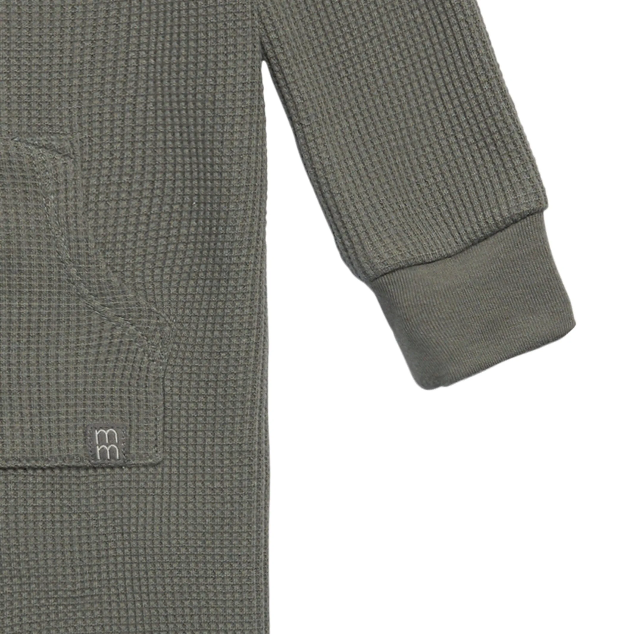 Baby Boys Dark Green Kangaroo Pocket Waffle Romper Gerber Childrenswea