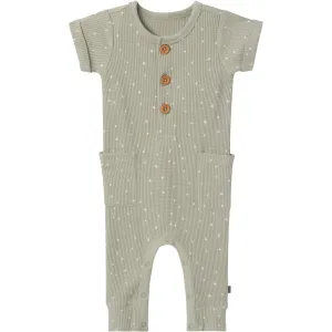 Baby Boys Green Triangles Short Sleeve Long Leg Romper Gerber Childrenswea