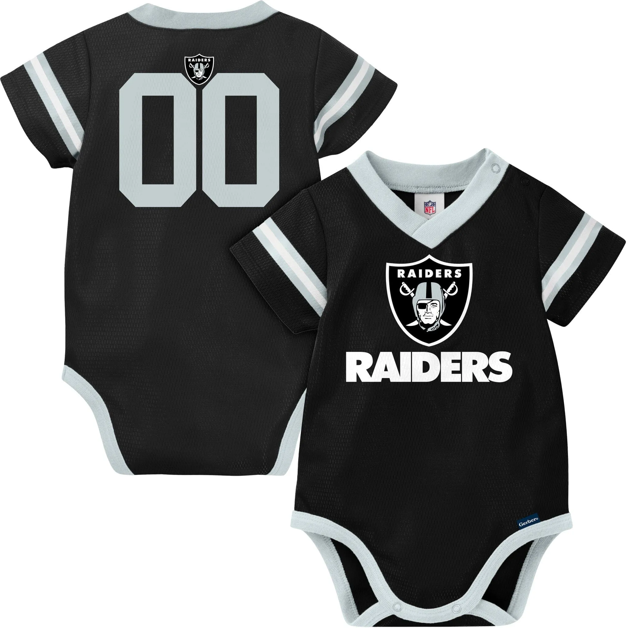Baby Boys Las Vegas Raiders Jersey Short Sleeve Bodysuit Gerber Childrenswea