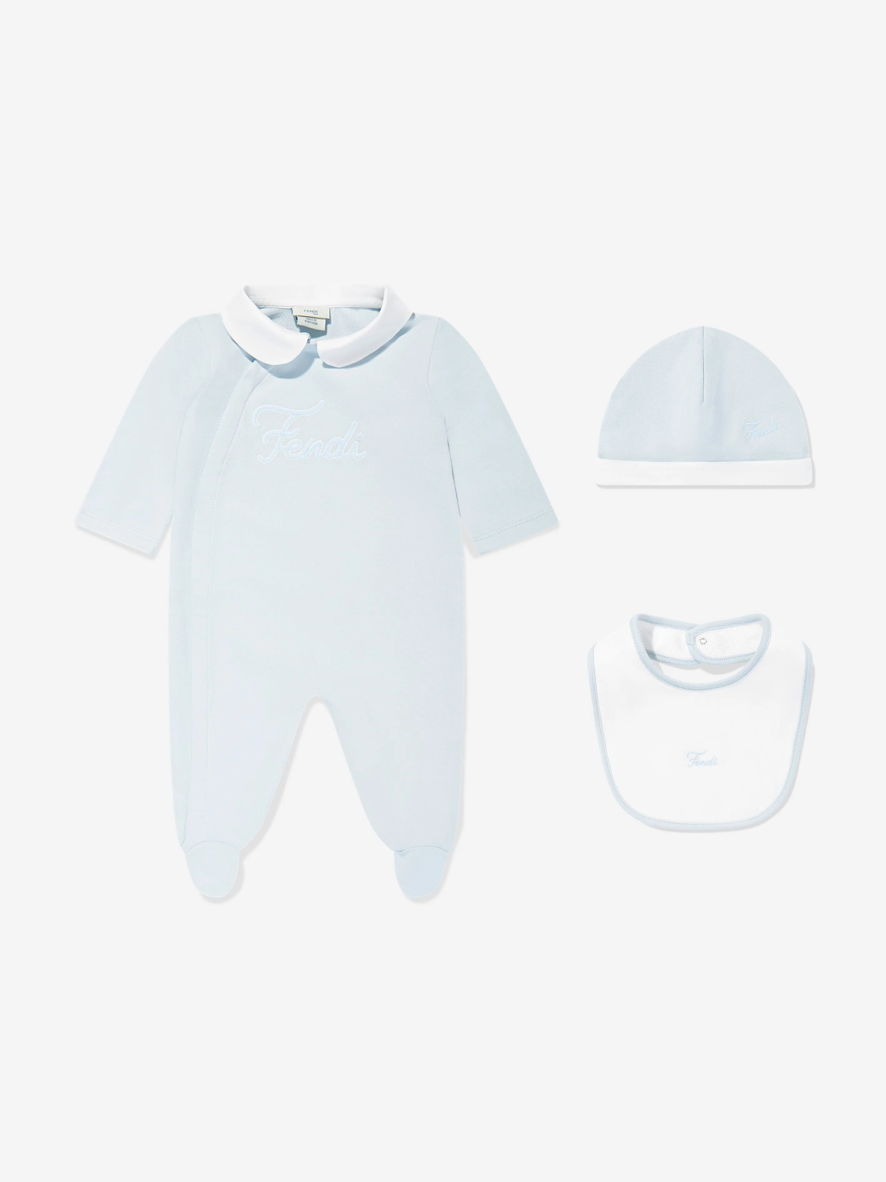 Baby Boys Logo Babygrow Set in Blue
