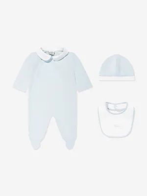 Baby Boys Logo Babygrow Set in Blue