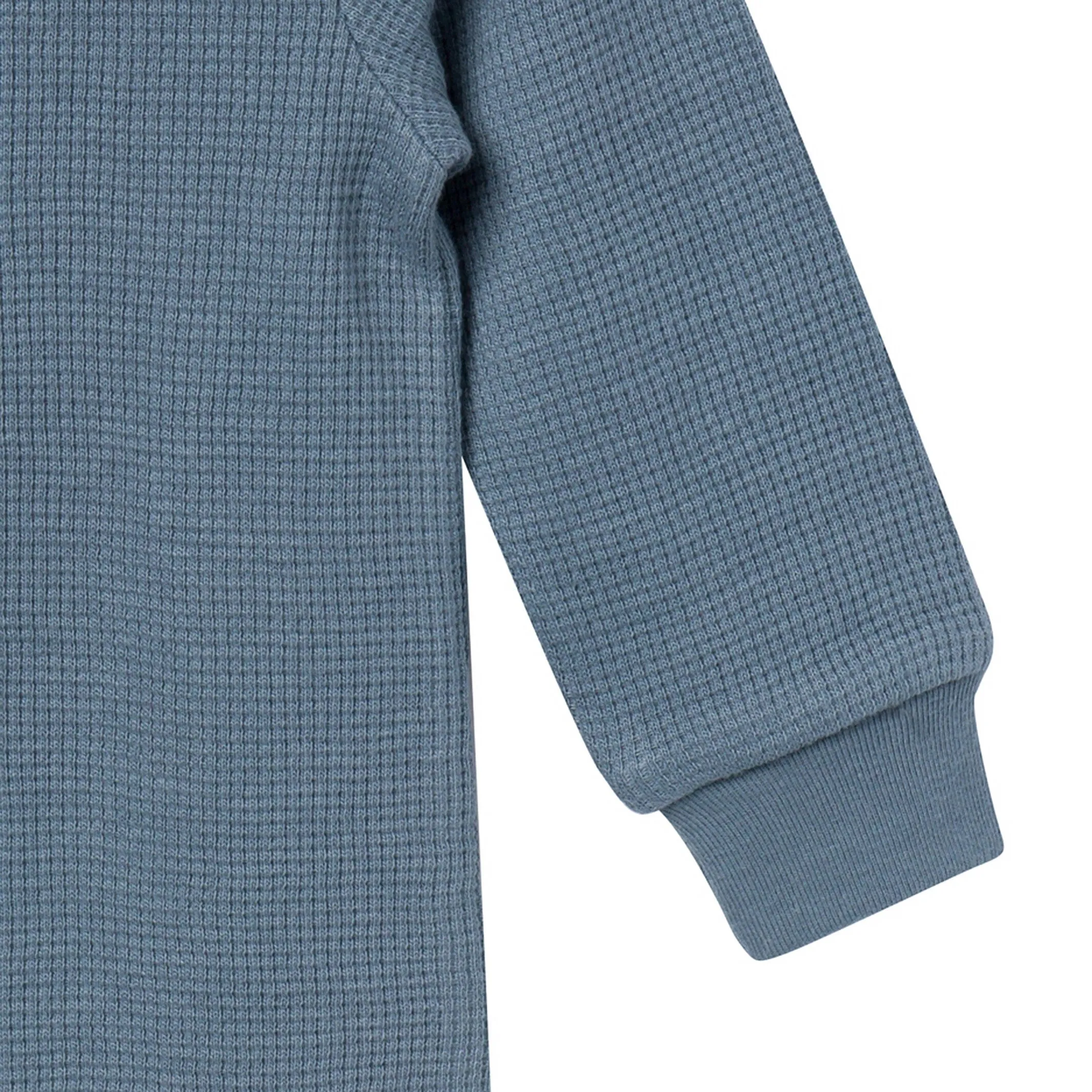 Baby Boys Medium Blue Waffle Slouch Romper Gerber Childrenswea