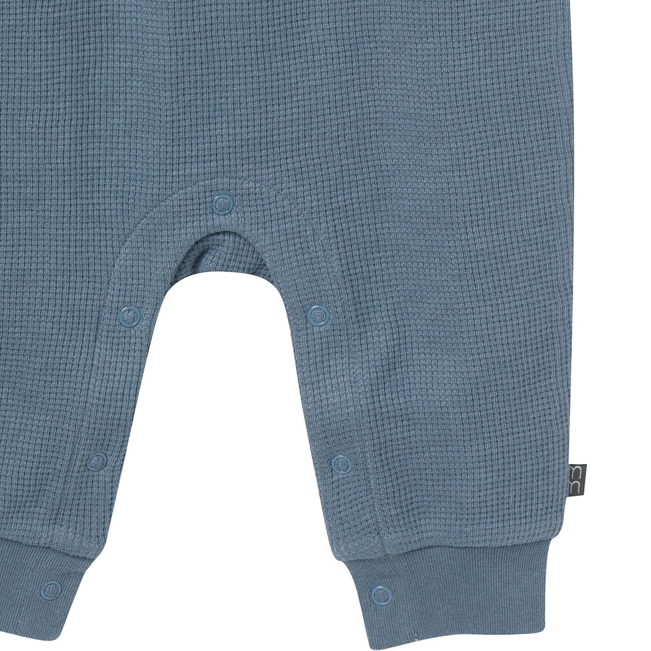 Baby Boys Medium Blue Waffle Slouch Romper Gerber Childrenswea