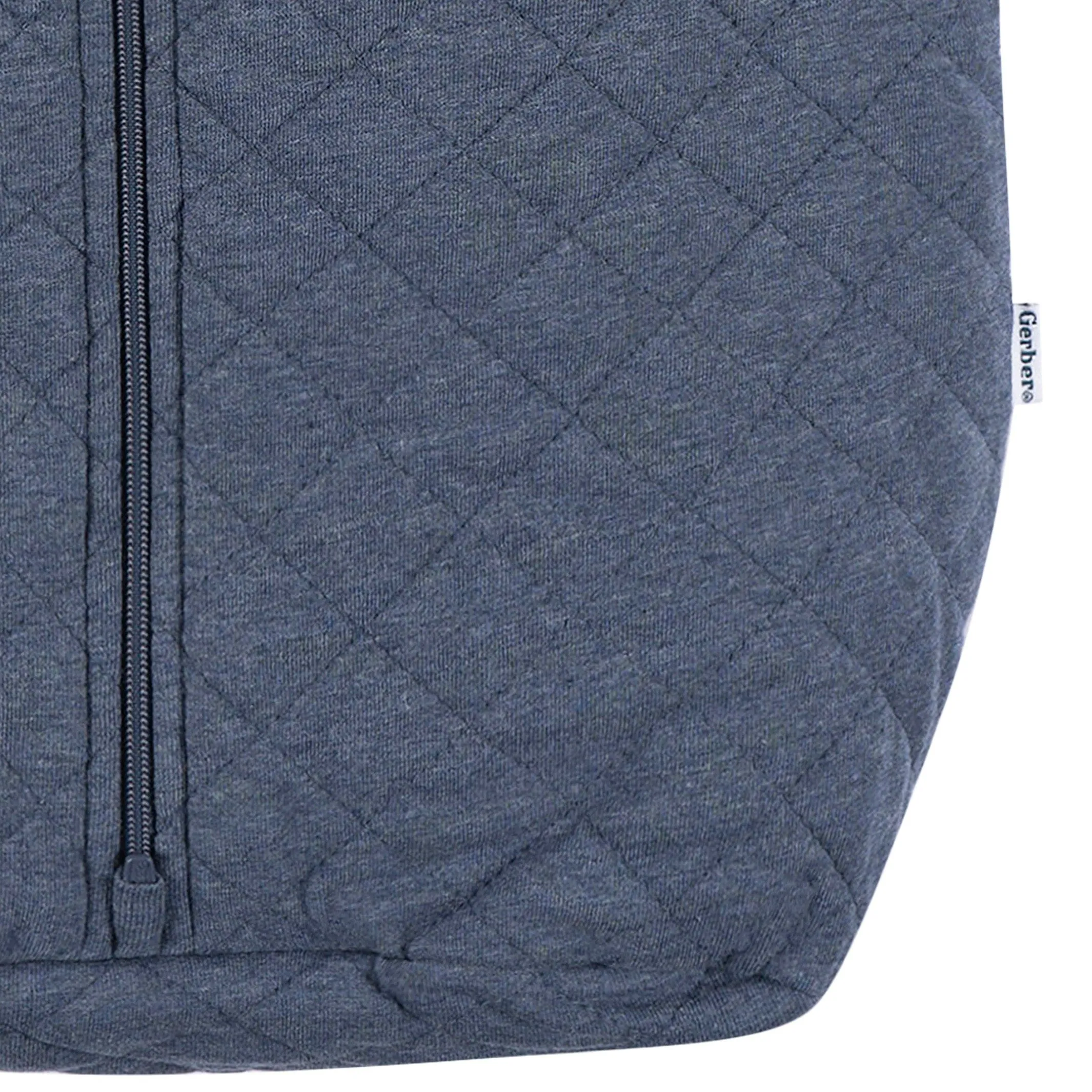 Baby Boys Navy Heather Quilted Jersey Wearable Blanket Gerber Childrenswea